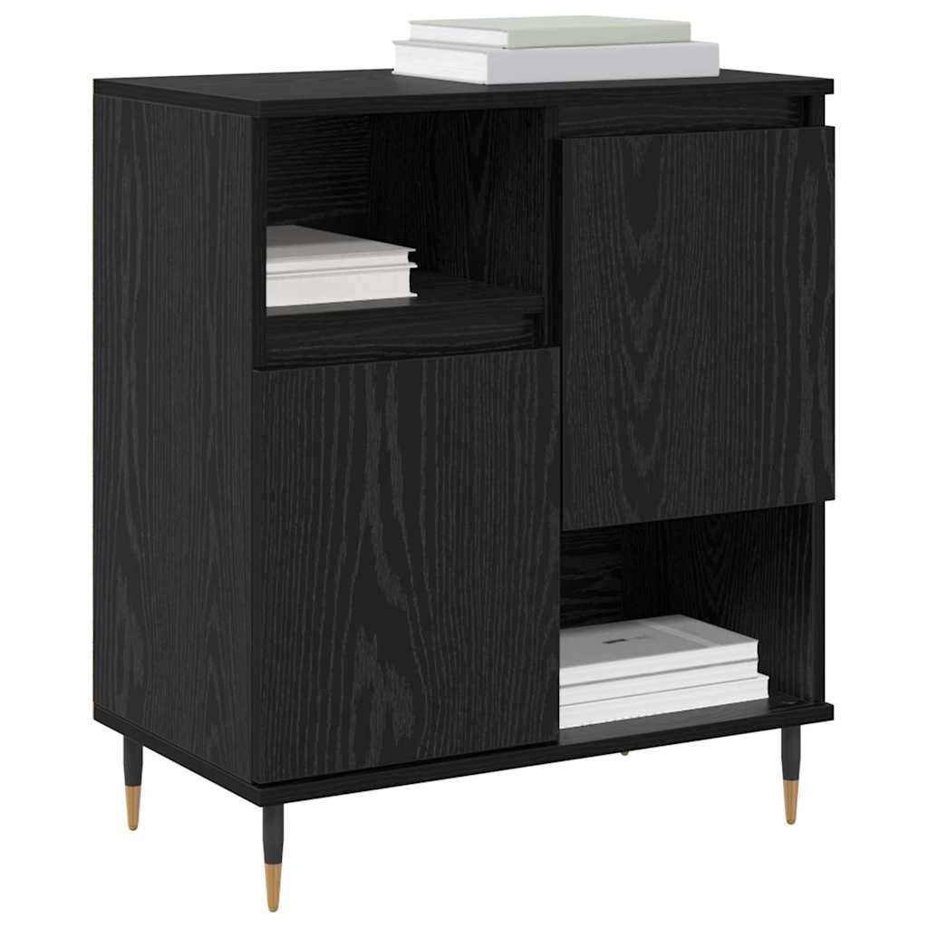 vidaXL Sideboards 2 pcs Schwarz Eichen-Optik 120 x 35 x 70 cm