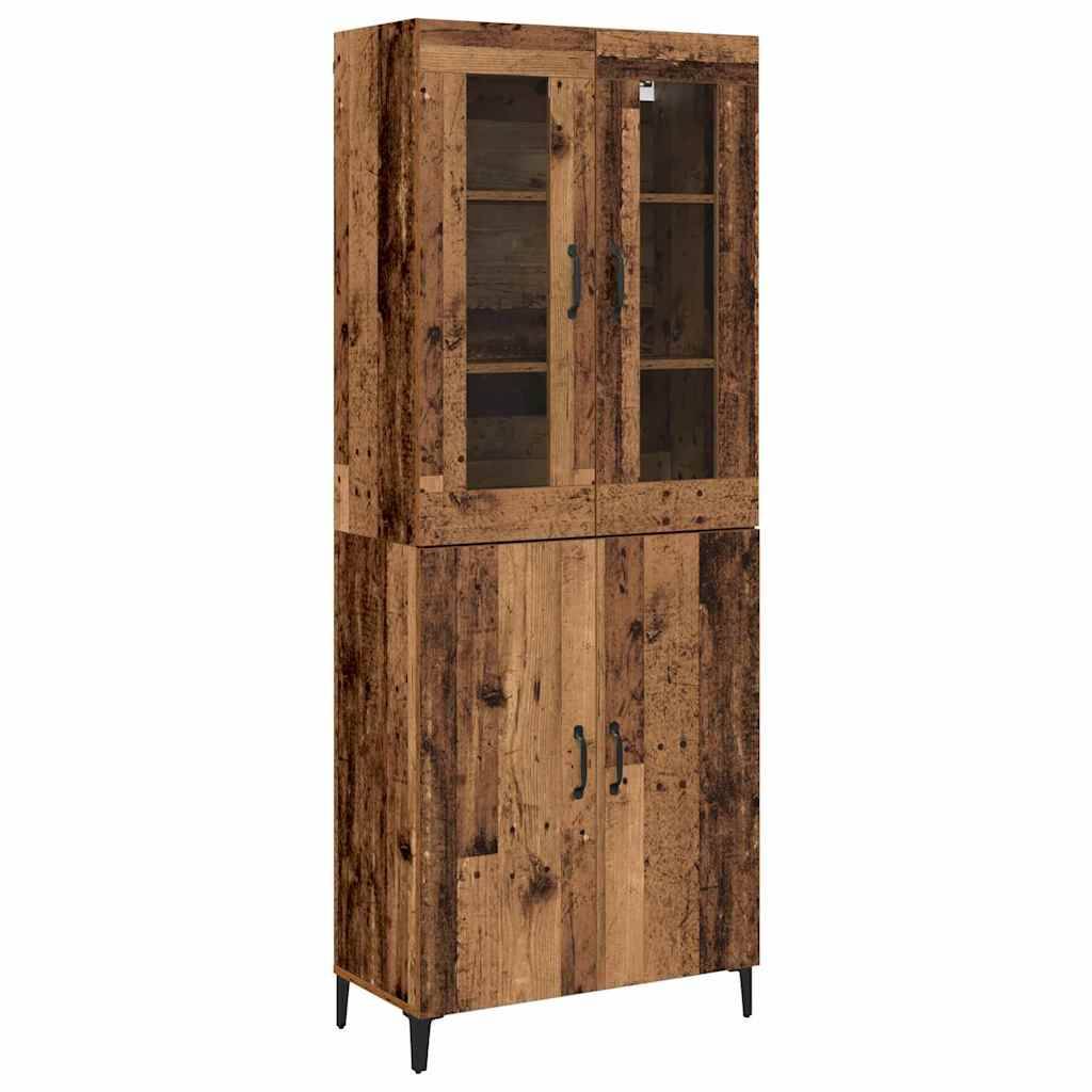 vidaXL Highboard 2 pcs Altholz Holzwerkstoff