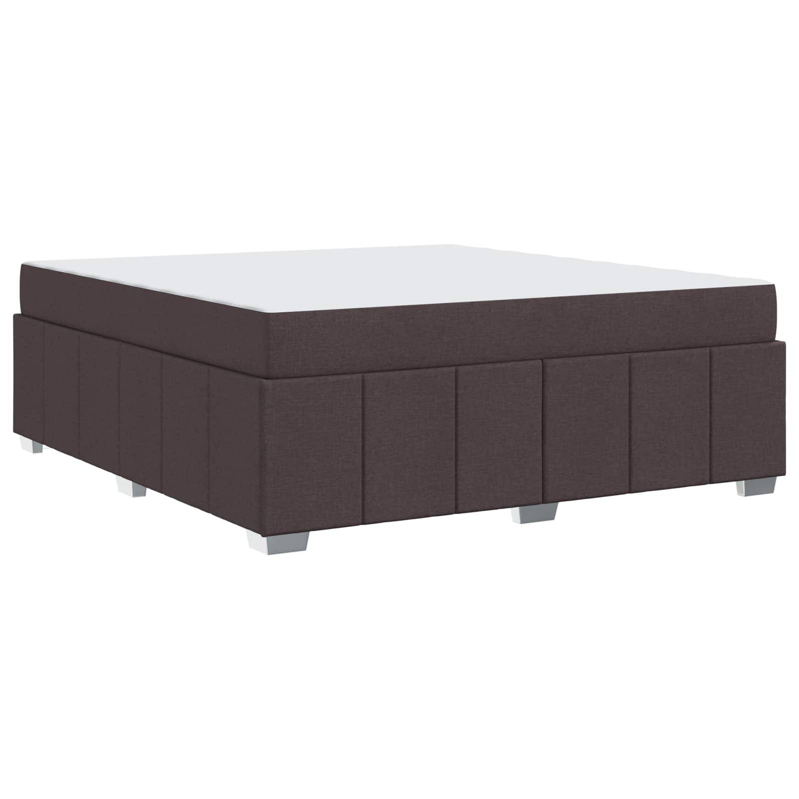 vidaXL Bettrahmen mit Matratze Dunkelbraun 180 x 200 cm Stoff