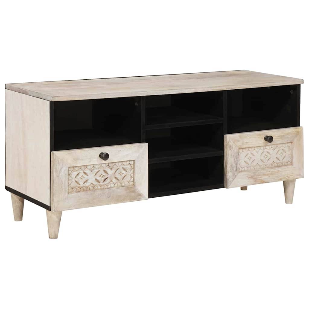 vidaXL TV-Einheiten mit Schubladen Weiß 100 x 33 x 46 cm Holzwerkstoff