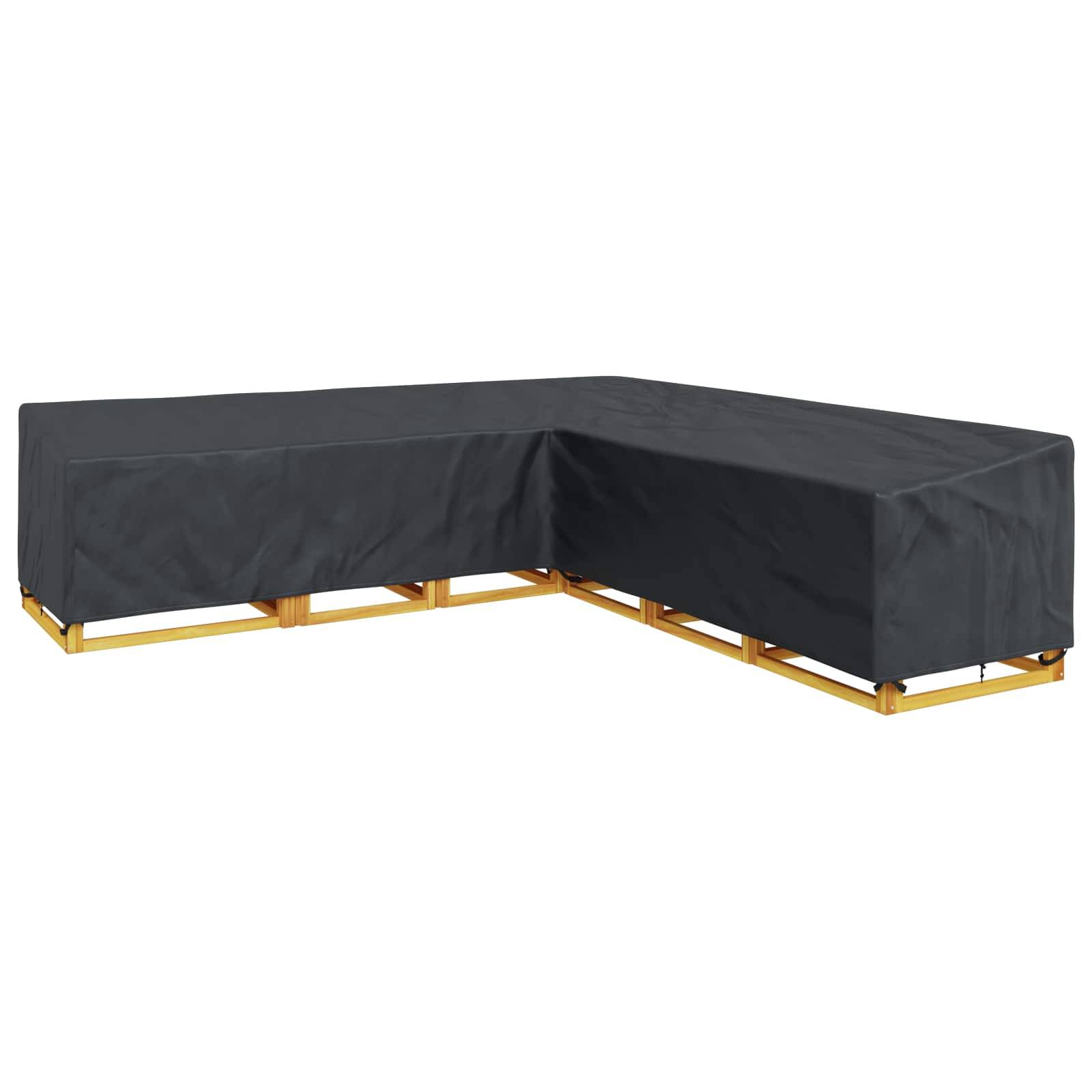 vidaXL Möbelbezug Schwarz 325 x 325 x 80 cm 420D Oxford Stoff