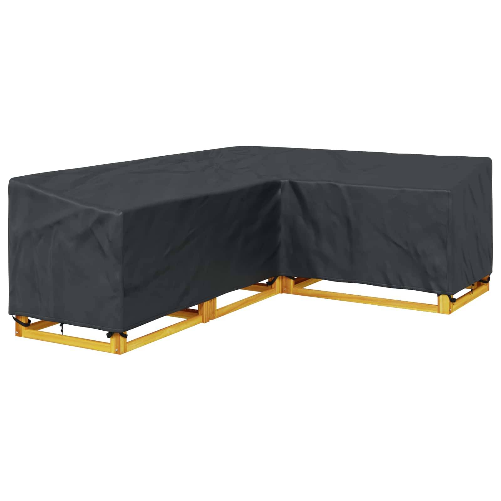 vidaXL Möbelbezug Schwarz 250 x 180 x 80 cm 210D Oxford Stoff