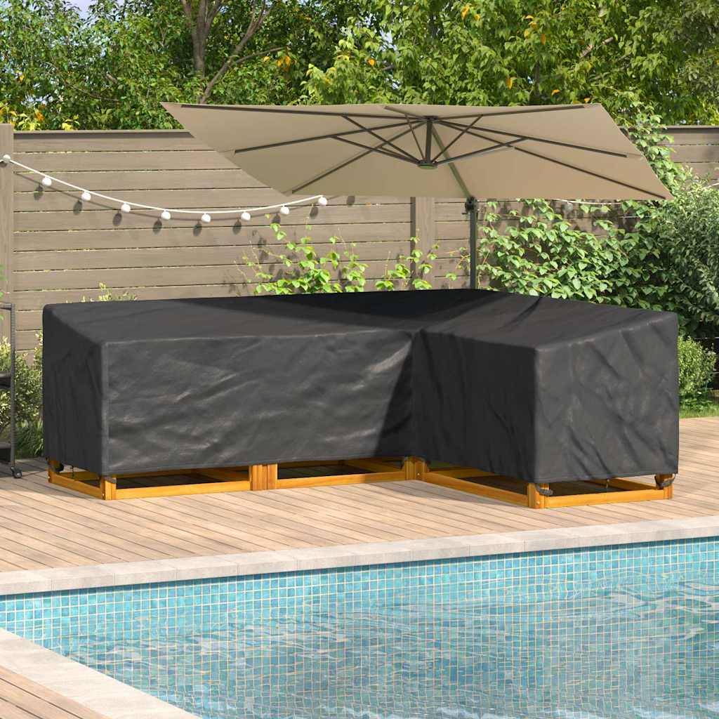 vidaXL Möbelbezug Schwarz 260 x 210 x 80 cm 600D Oxford Stoff