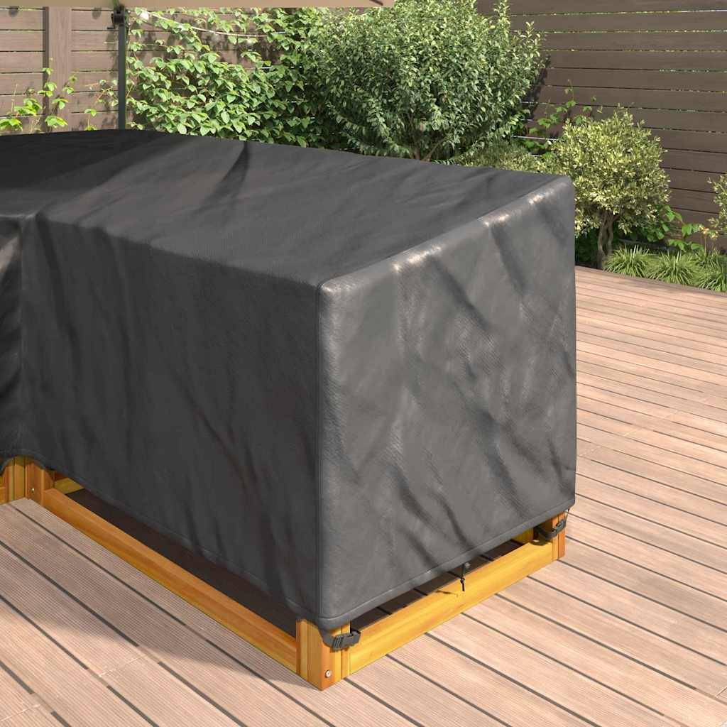 vidaXL Möbelbezug Schwarz 250 x 180 x 80 cm 420D Oxford Stoff