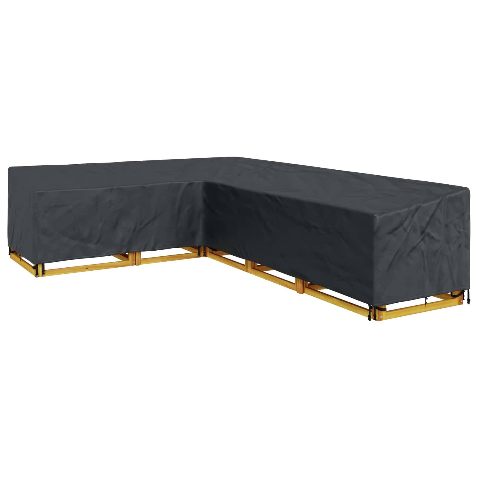 vidaXL Möbelbezug Schwarz 355 x 275 x 80 cm 210D Oxford Stoff