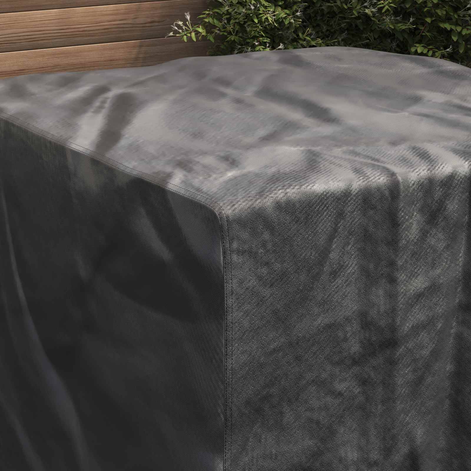 vidaXL Möbelbezug Uni Schwarz 113 x 113 x 73 cm 210D