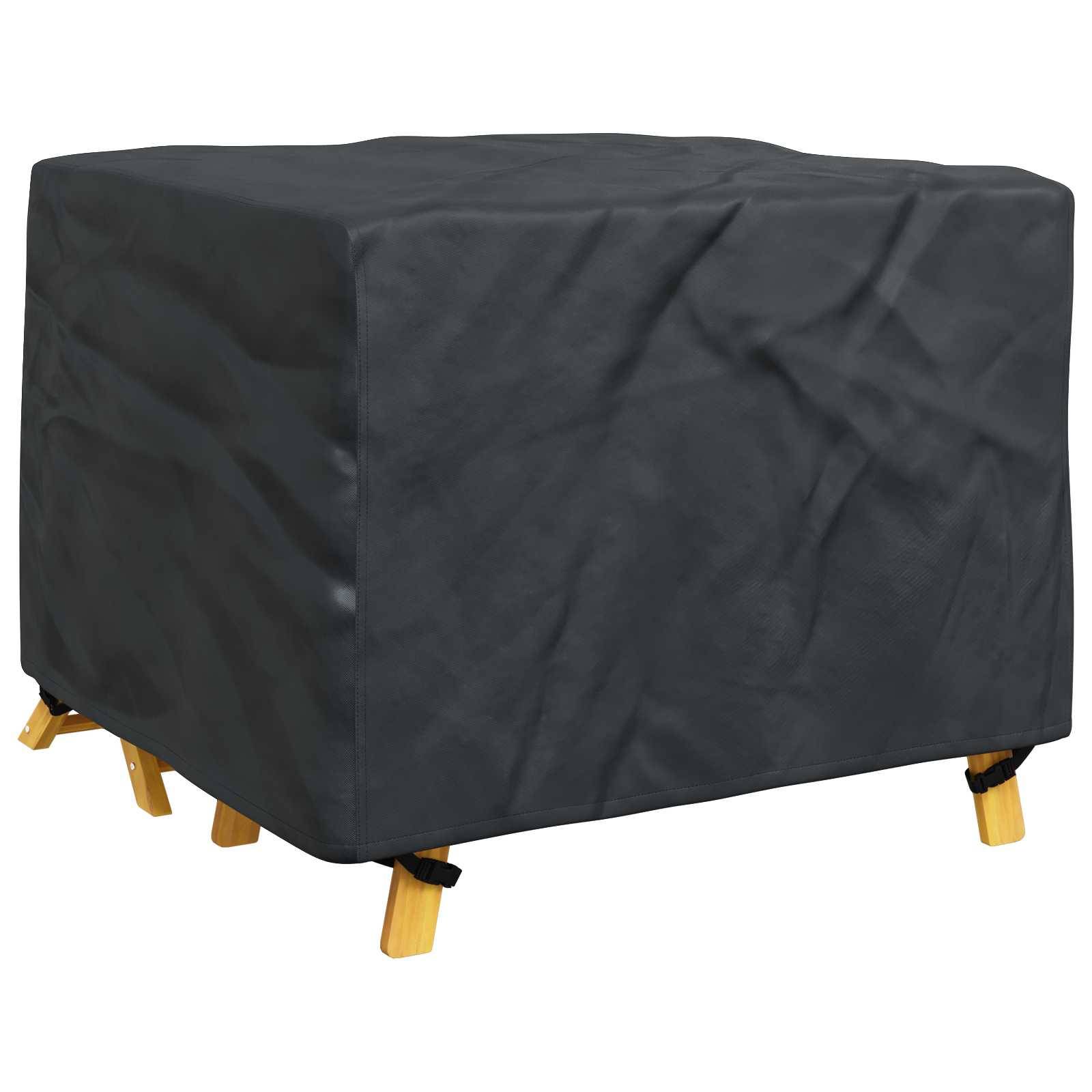 vidaXL Möbelbezug Uni Schwarz 113 x 113 x 73 cm 210D