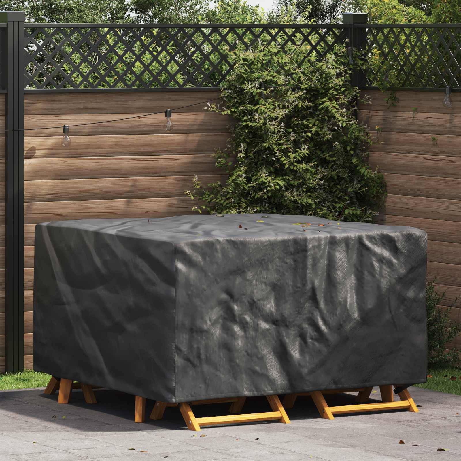 vidaXL Möbelbezug Uni Schwarz 150 x 150 x 75 cm 210D