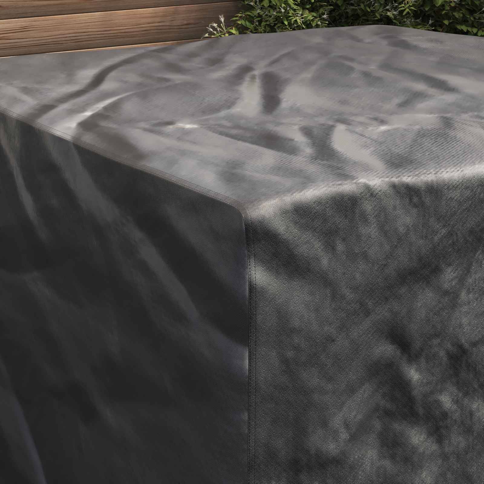 vidaXL Möbelbezug Uni Schwarz 150 x 150 x 75 cm 210D