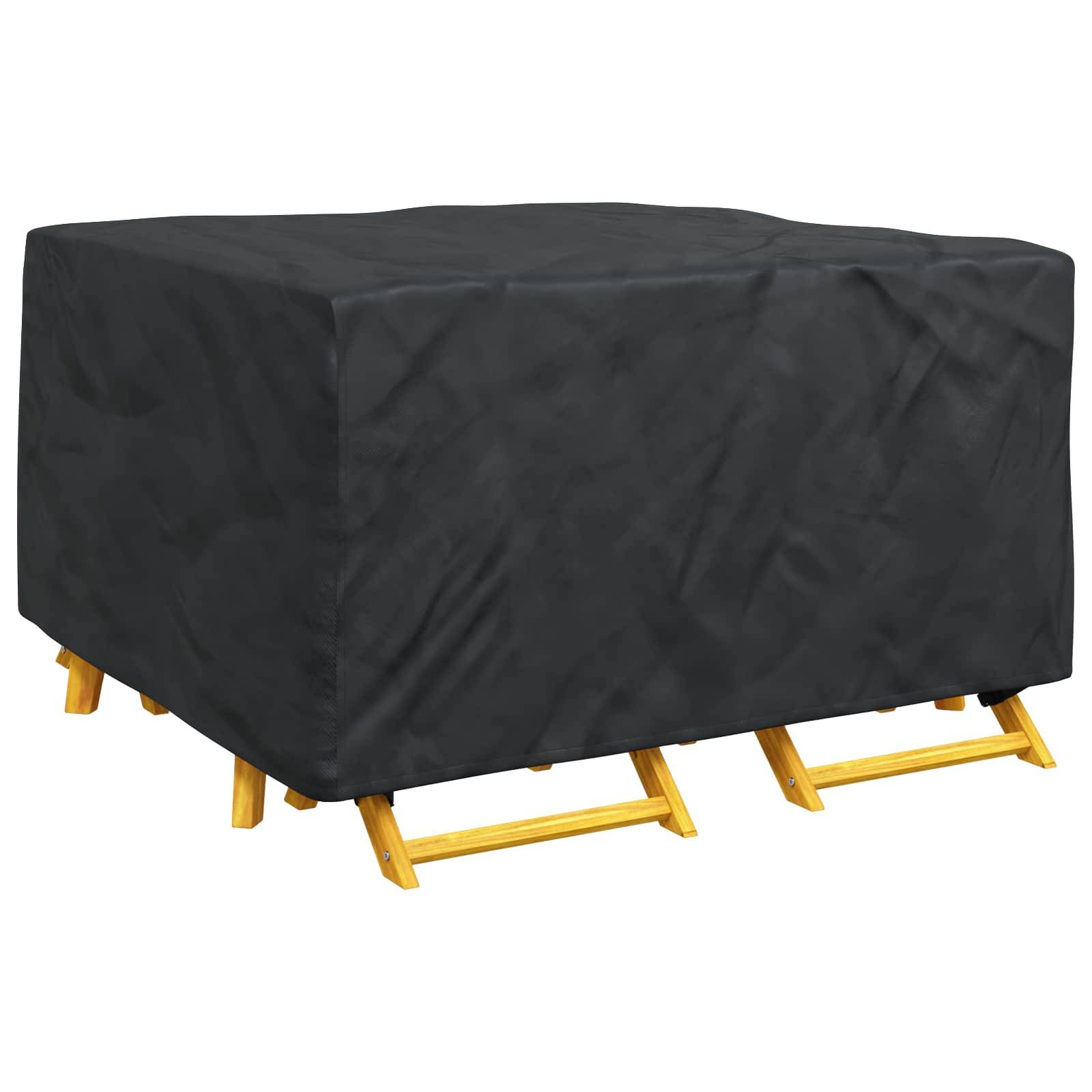 vidaXL Möbelbezug Uni Schwarz 150 x 150 x 75 cm 210D