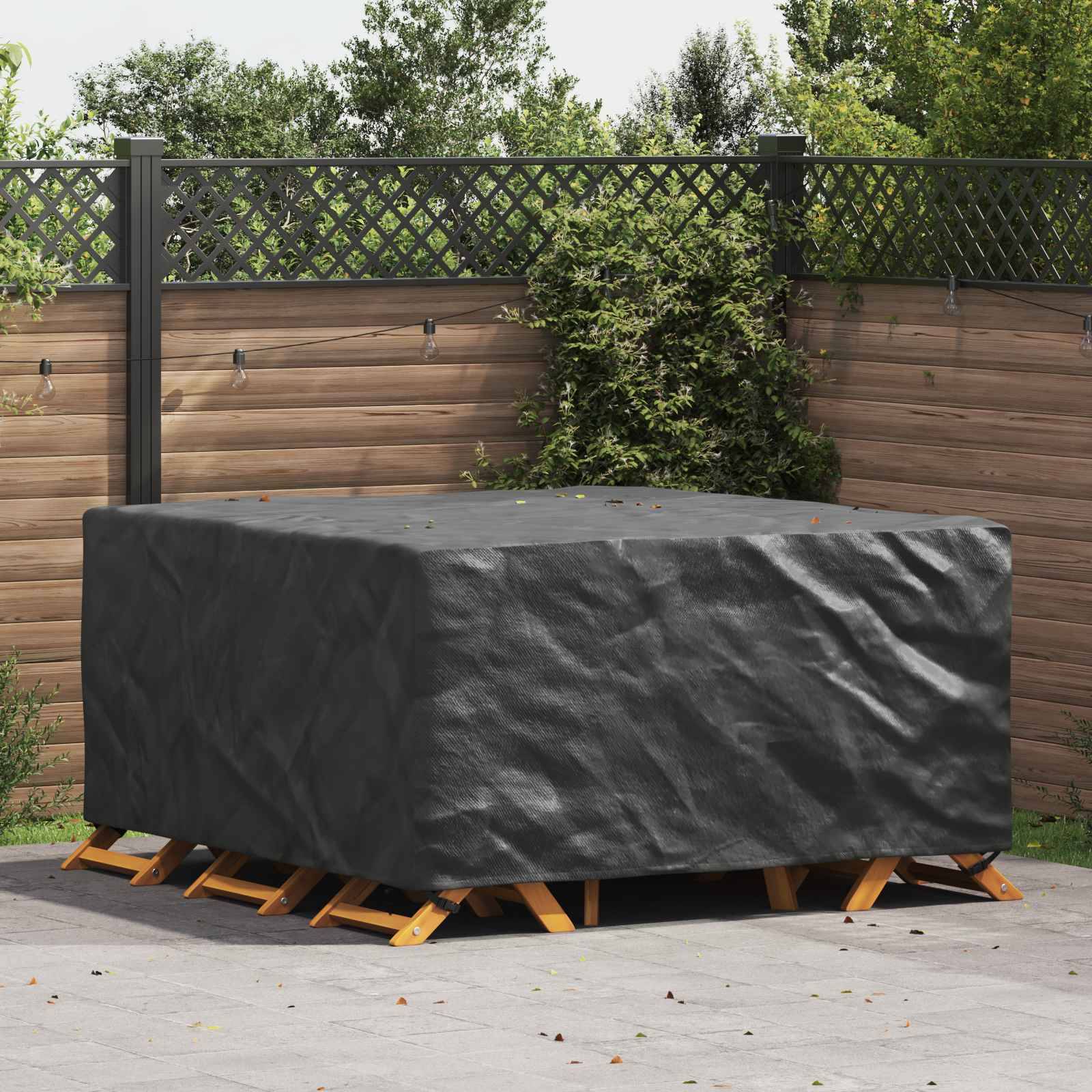 vidaXL Möbelbezug Uni Schwarz 180 x 190 x 85 cm 210D
