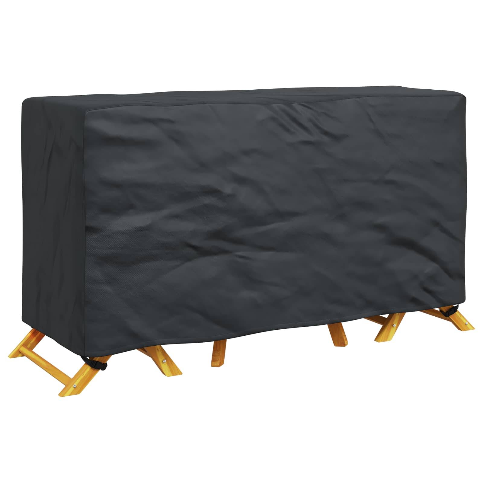 vidaXL Möbelbezug Uni Schwarz 180 x 70 x 90 cm 210D