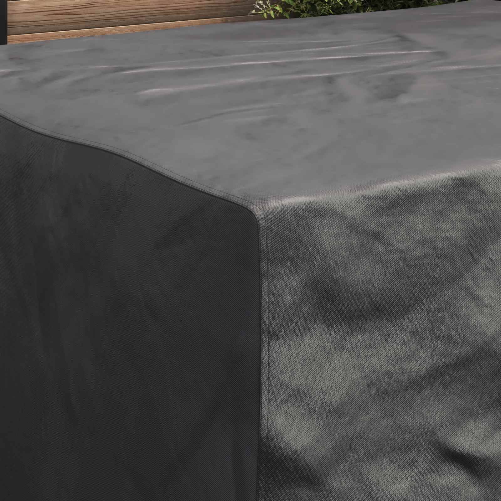 vidaXL Möbelbezug Uni Schwarz 200 x 160 x 70 cm 210D