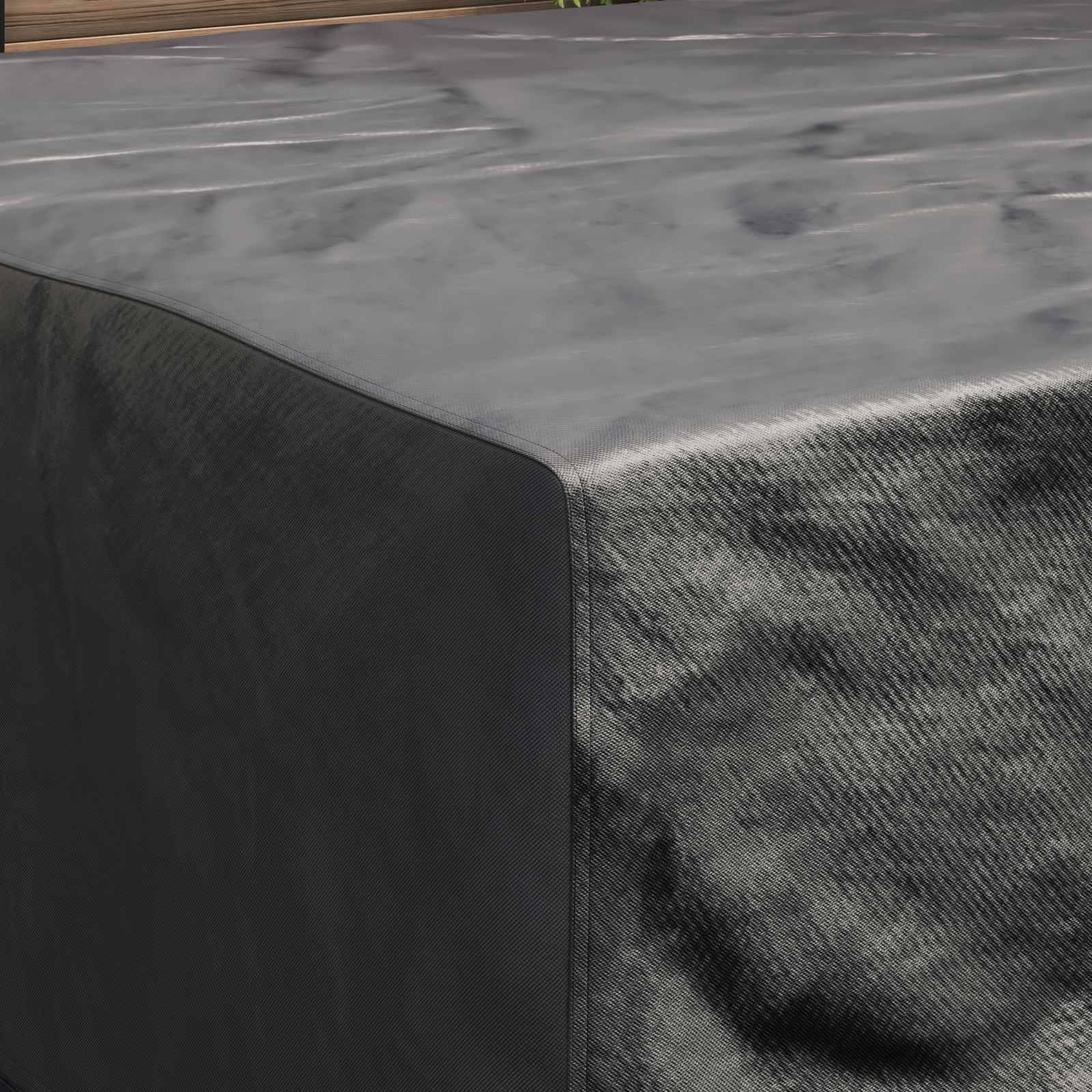 vidaXL Möbelbezug Uni Schwarz 210 x 200 x 70 cm 600D