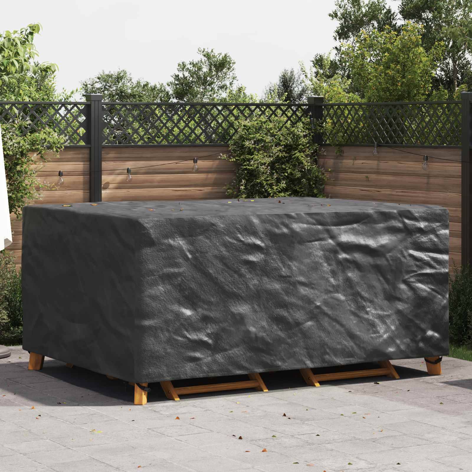 vidaXL Möbelbezug Uni Schwarz 240 x 180 x 100 cm 420D