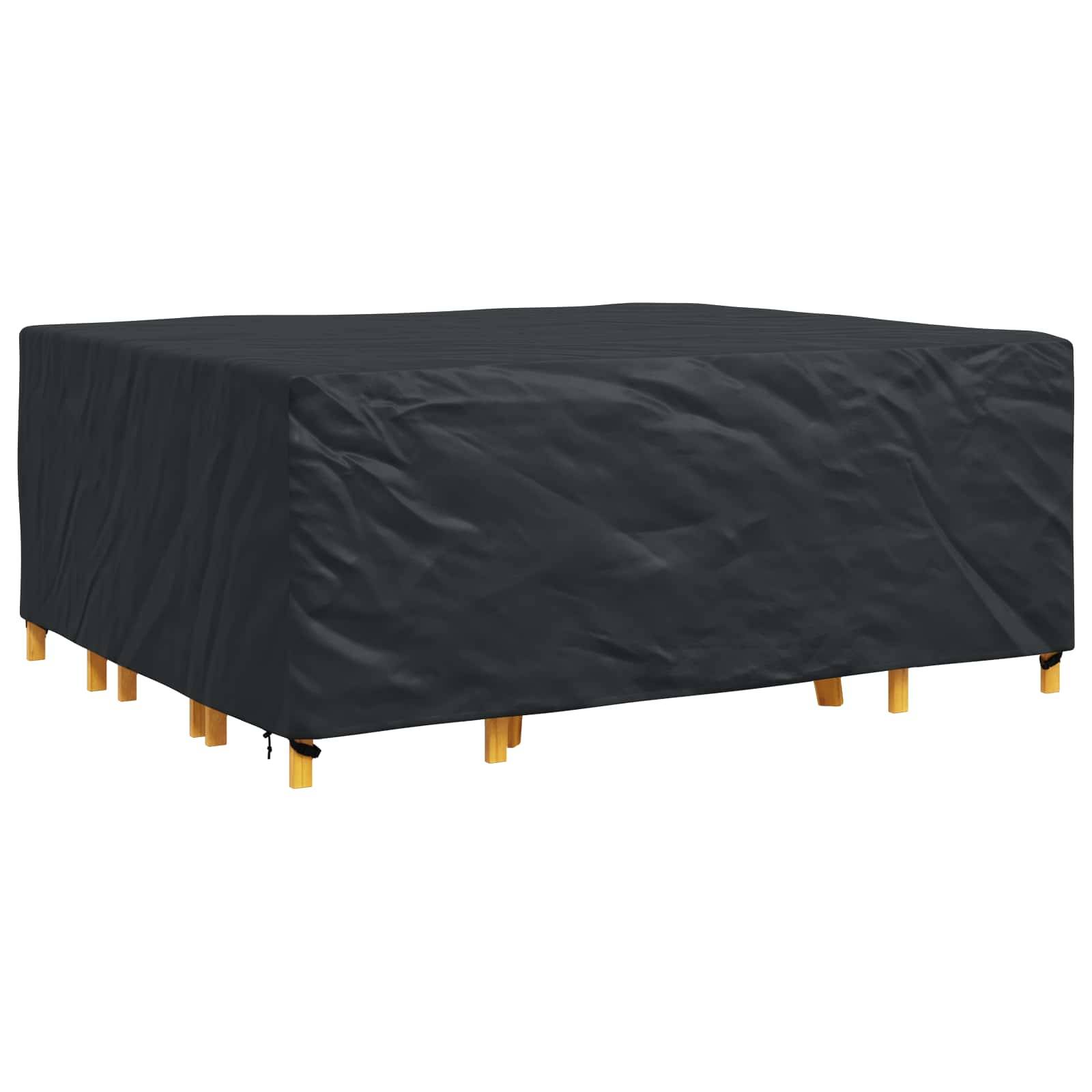 vidaXL Möbelbezug Uni Schwarz 250 x 210 x 70 cm 210D