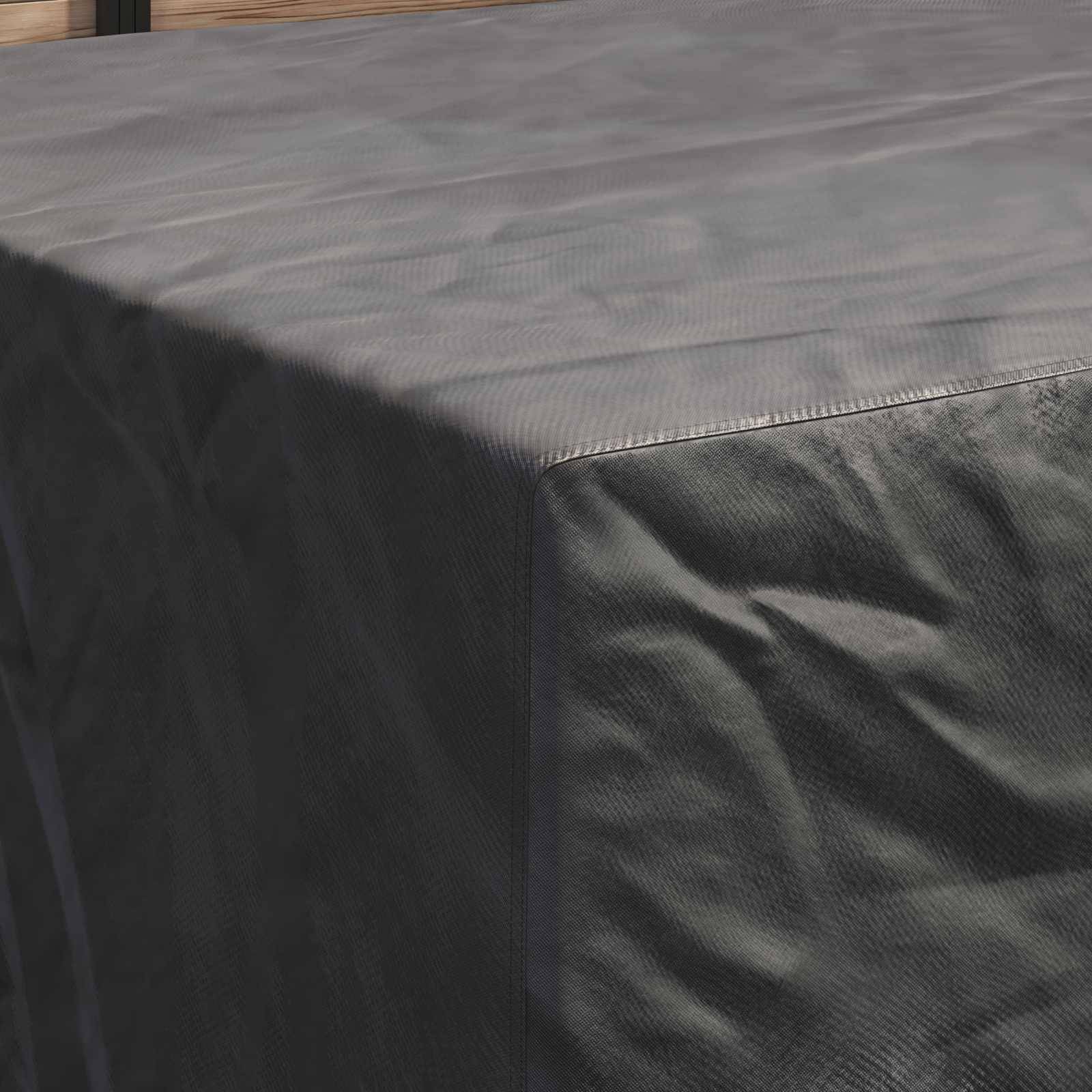 vidaXL Möbelbezug Uni Schwarz 250 x 210 x 70 cm 210D