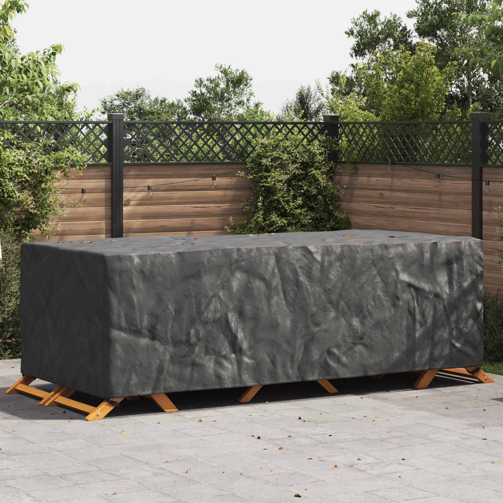 vidaXL Möbelbezug Uni Schwarz 300 x 110 x 70 cm 210D
