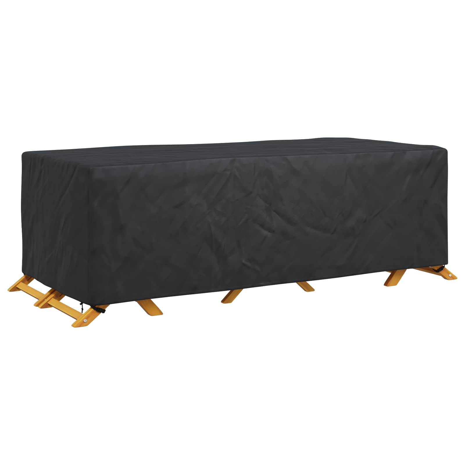 vidaXL Möbelbezug Uni Schwarz 300 x 110 x 70 cm 210D