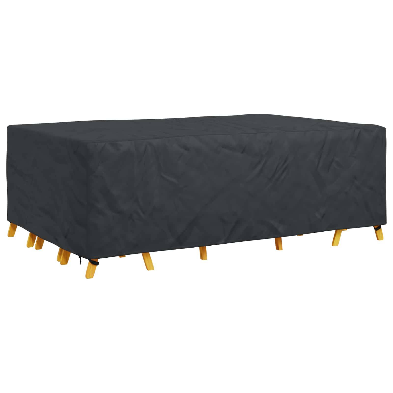 vidaXL Möbelbezug Uni Schwarz 300 x 200 x 90 cm 210D