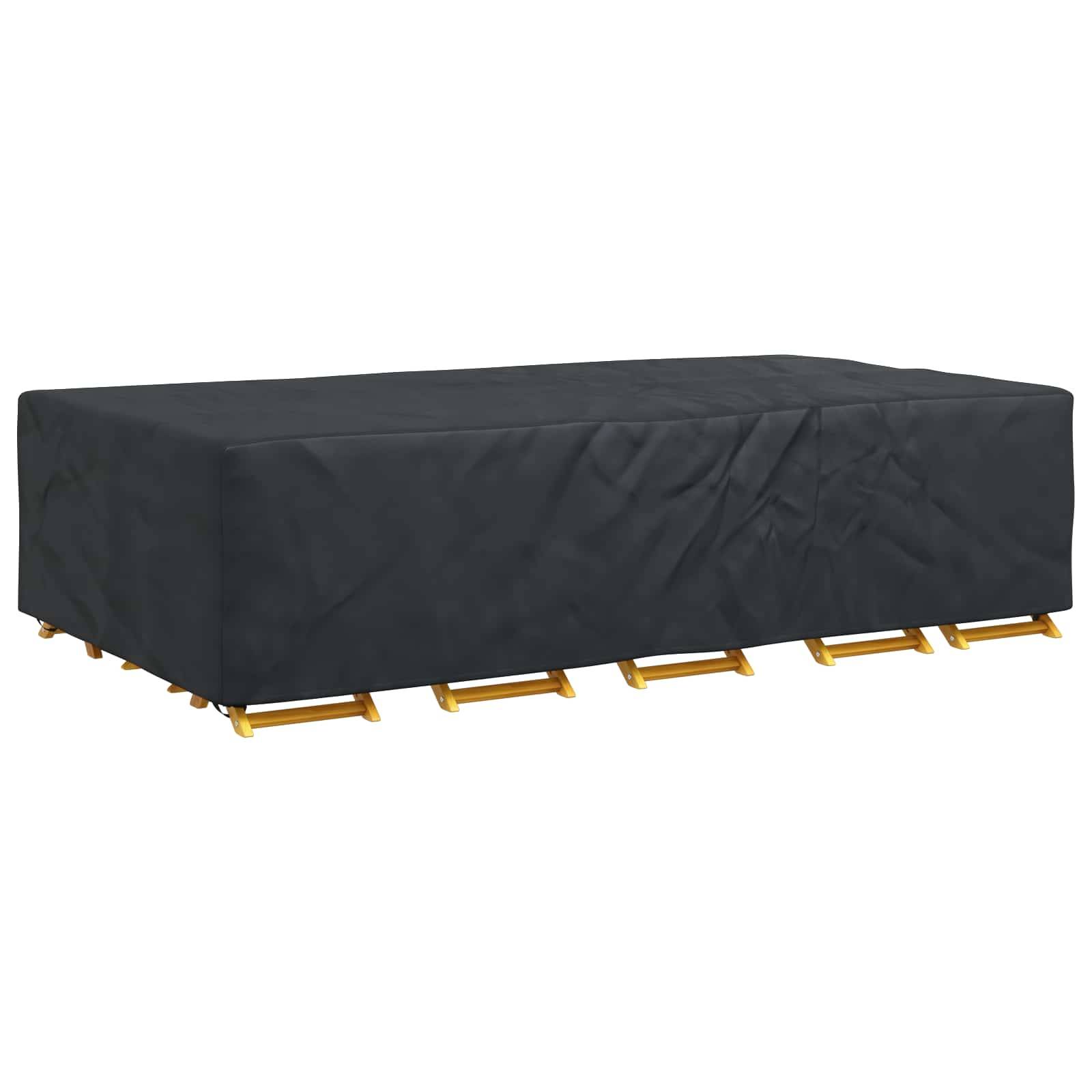 vidaXL Möbelbezug Uni Schwarz 305 x 190 x 85 cm 210D