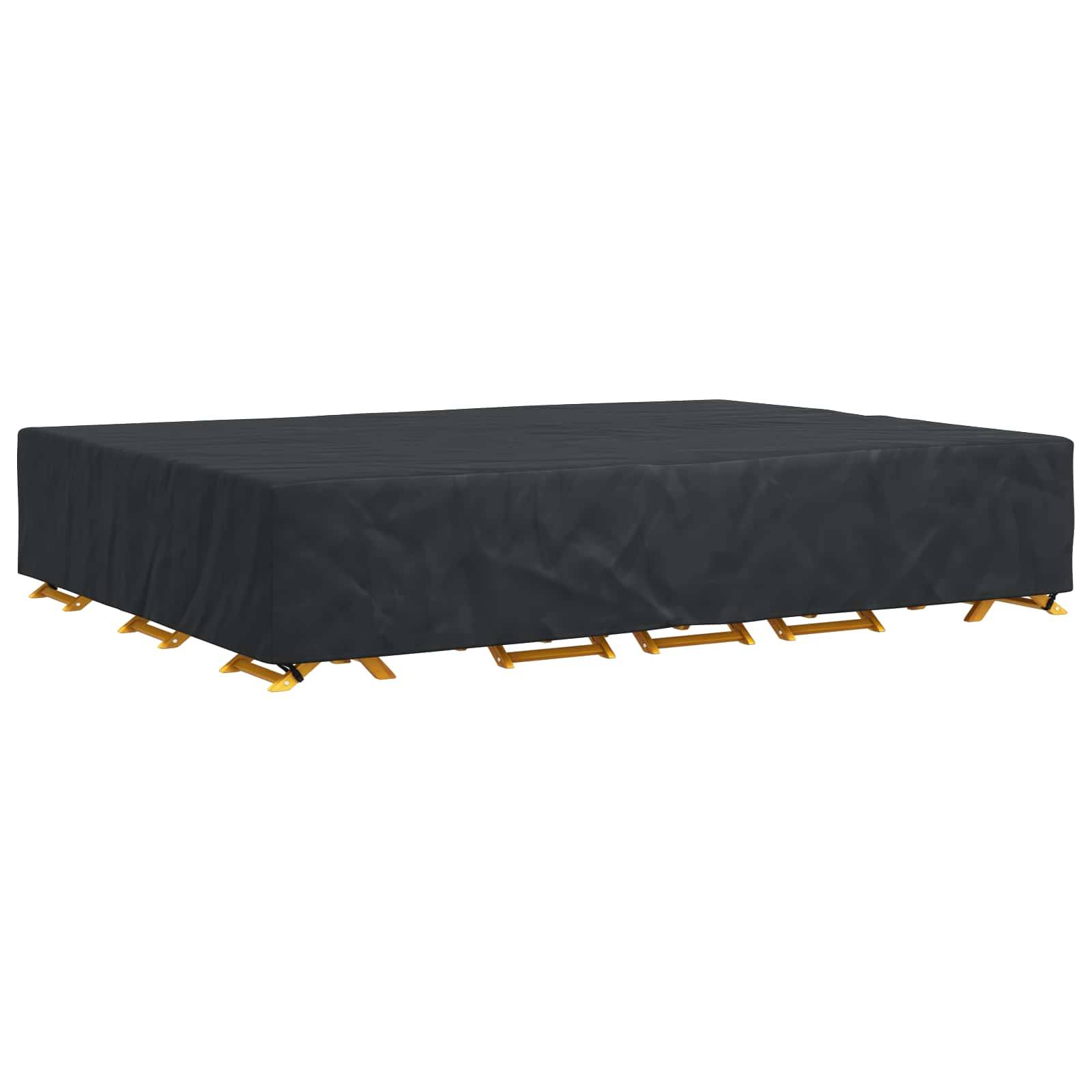 vidaXL Möbelbezug Uni Schwarz 350 x 260 x 90 cm 210D