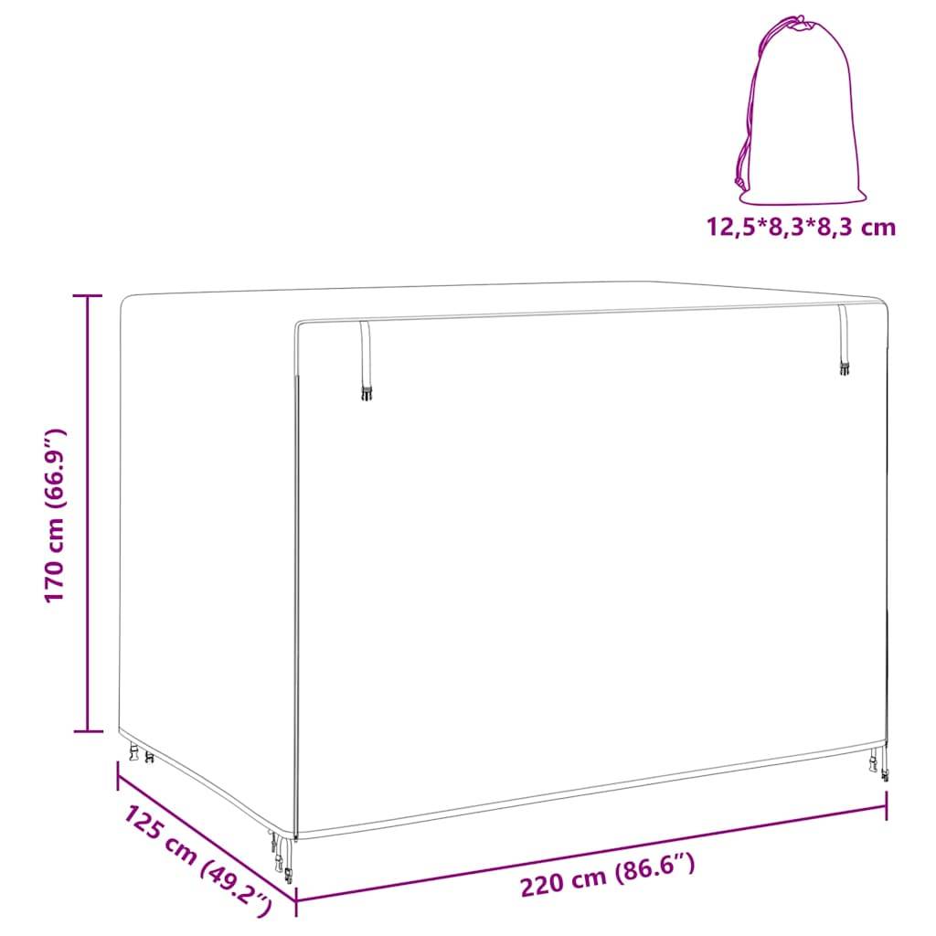 vidaXL Hollywoodschaukel-Abdeckung 220 x 125 x 170 cm