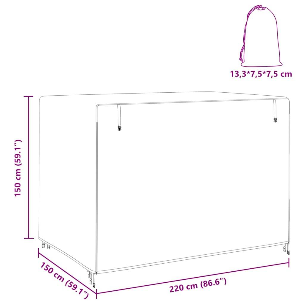 vidaXL Hollywoodschaukel-Abdeckung 220 x 150 x 150 cm