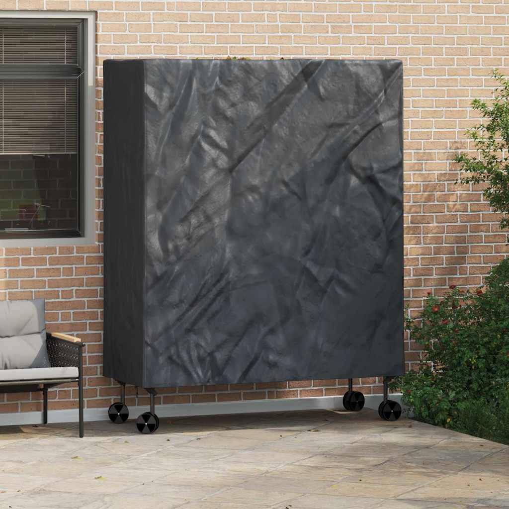 vidaXL Pingpong Tischbezug Uni Schwarz 165 x 70 x 185 cm Stoff