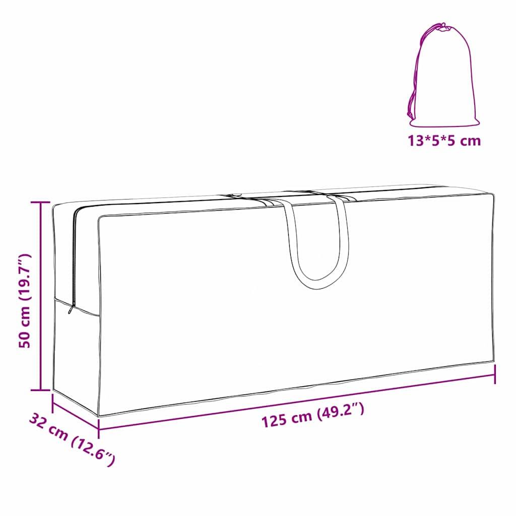 vidaXL Outdoor Aufbewahrungstasche 125 x 32 x 50 cm 210D Oxford Stoff