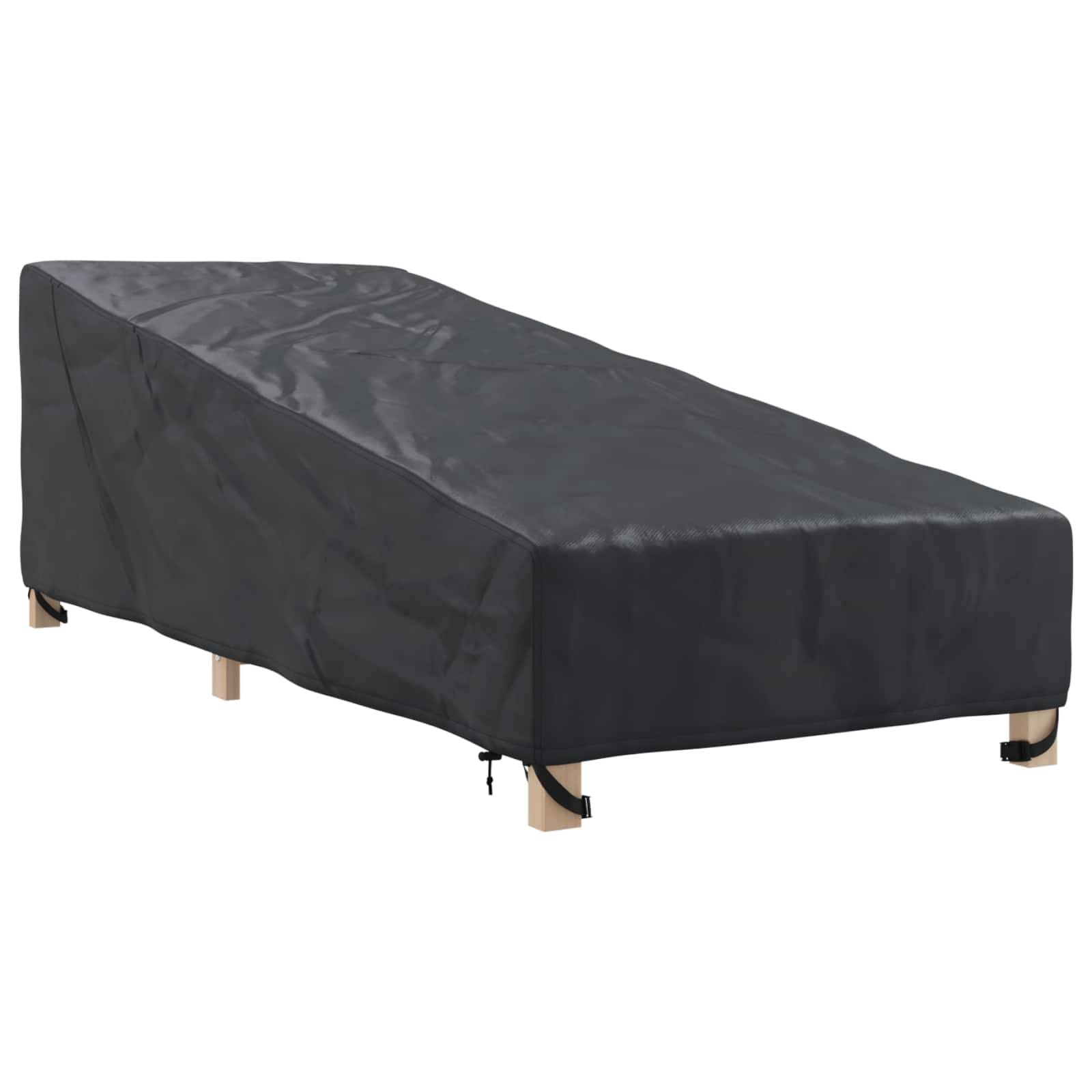 vidaXL Abdeckung für Möbel für den Outdoor Schwarz 195 x 76 x 82 cm