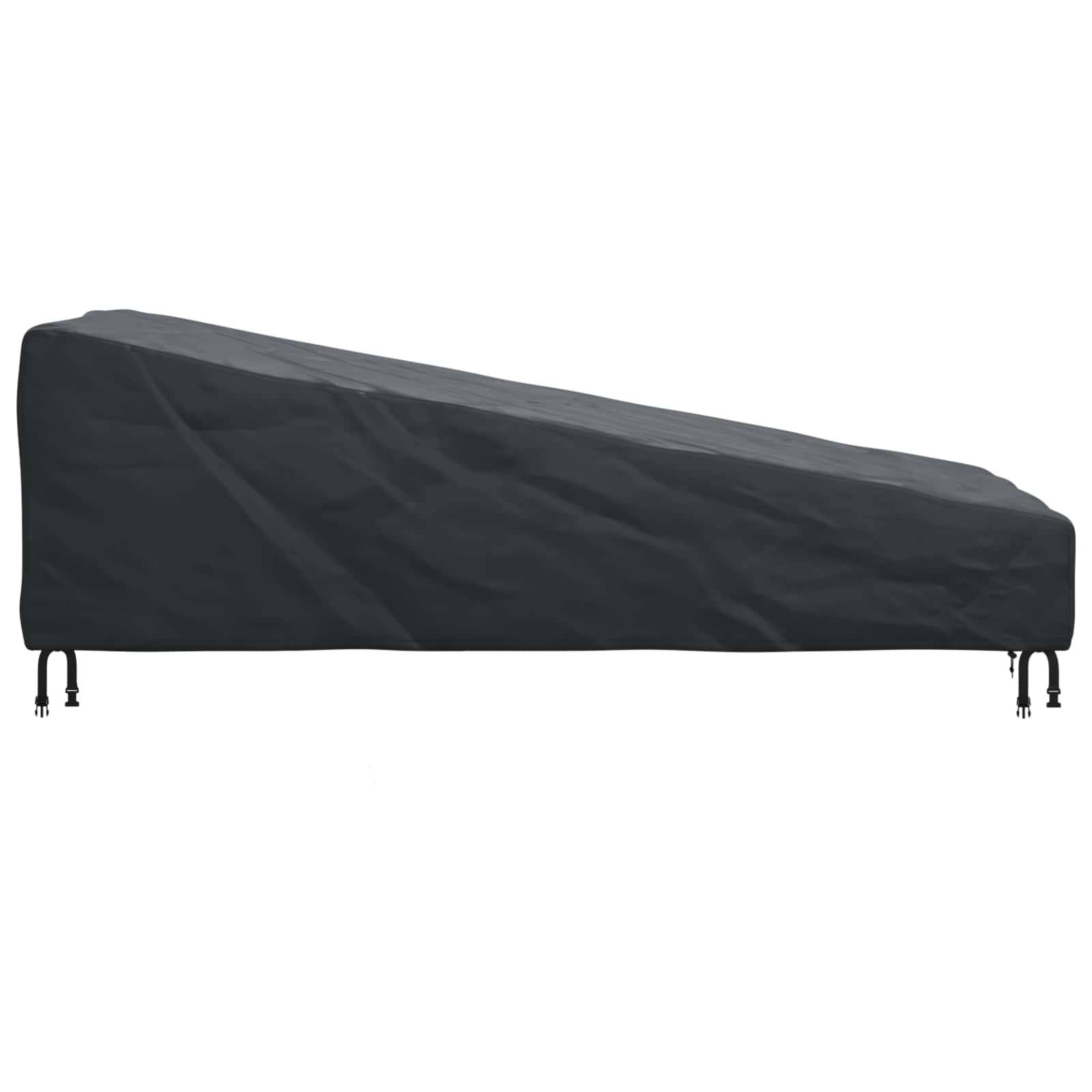 vidaXL Abdeckung für Möbel für den Outdoor Schwarz 195 x 76 x 82 cm