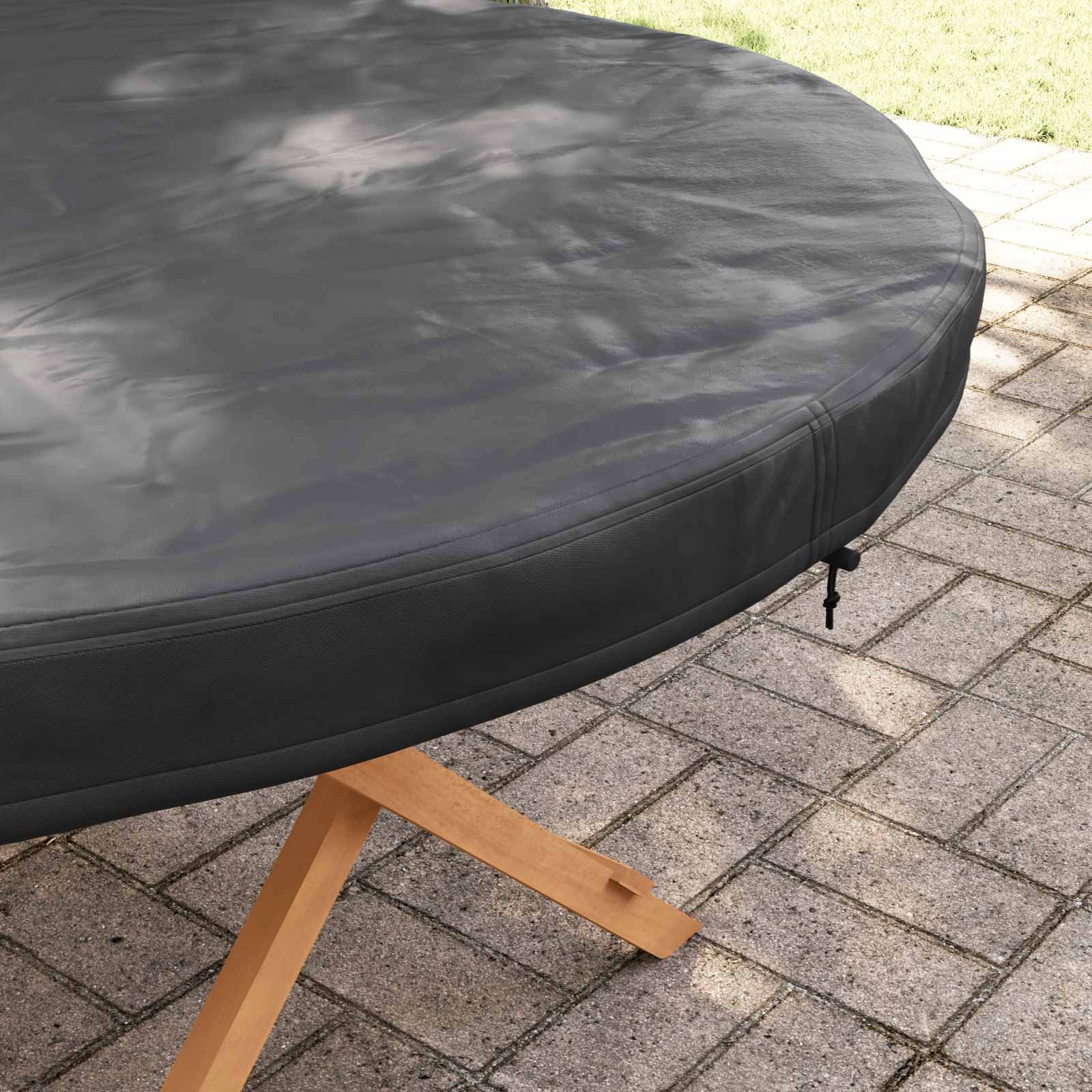 vidaXL Abdeckung für den Tisch im Freien Schwarz 122 x 122 x 10 cm