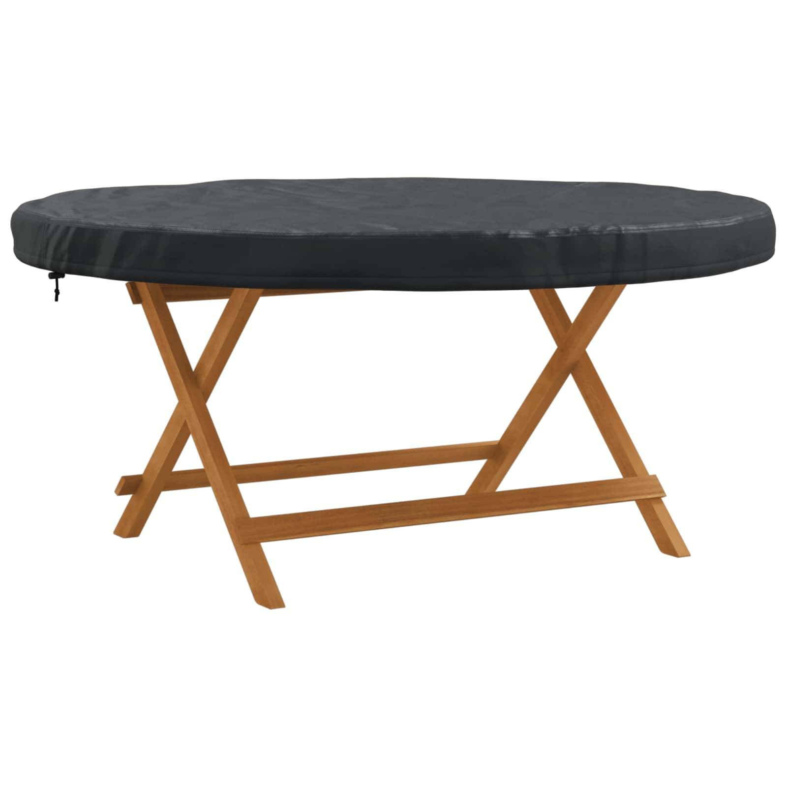 vidaXL Abdeckung für den Tisch im Freien Schwarz 122 x 122 x 10 cm