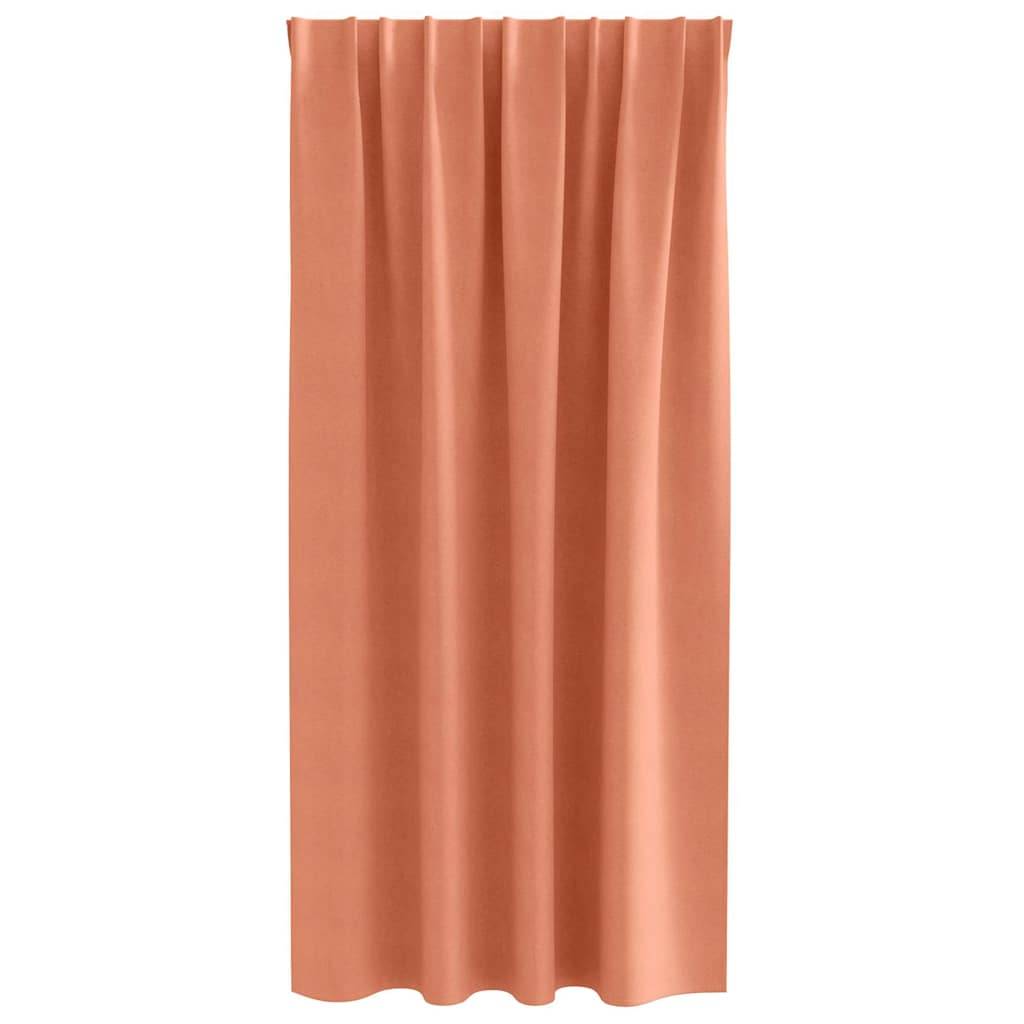 vidaXL Verdunkelungs-Vorhänge mit Ringen 2 pcs Terrakotta 175 x 140 cm