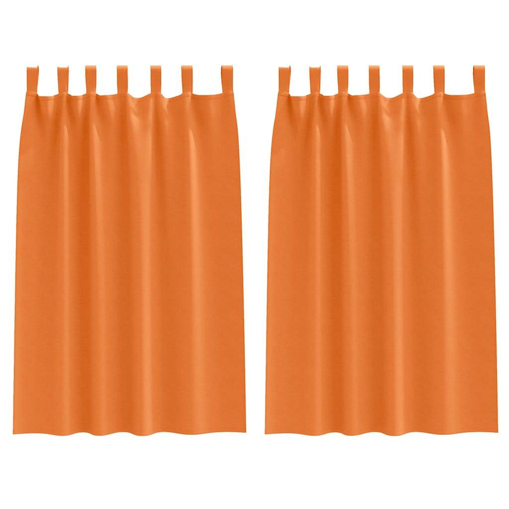 vidaXL Verdunkelungs-Vorhänge mit Ringen 2 pcs Helles Orange