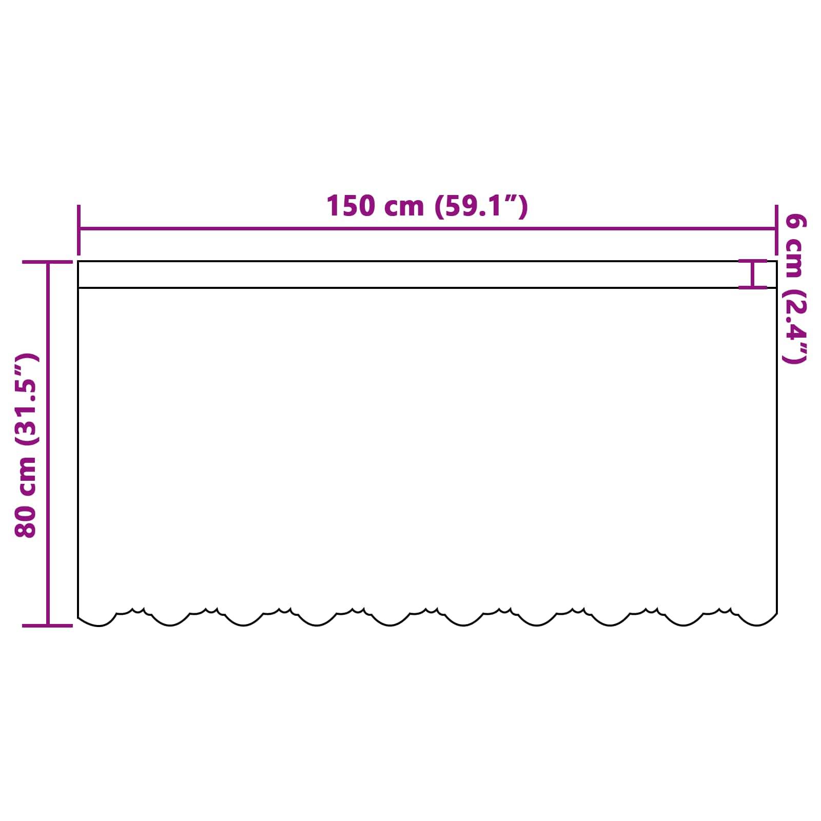 Ein Diagramm eines rechteckigen Tisches mit den Abmessungen: Breite 150 cm (59,1 Zoll), Höhe 80 cm (31,5 Zoll), Kantenstärke 6 cm (2,4 Zoll).