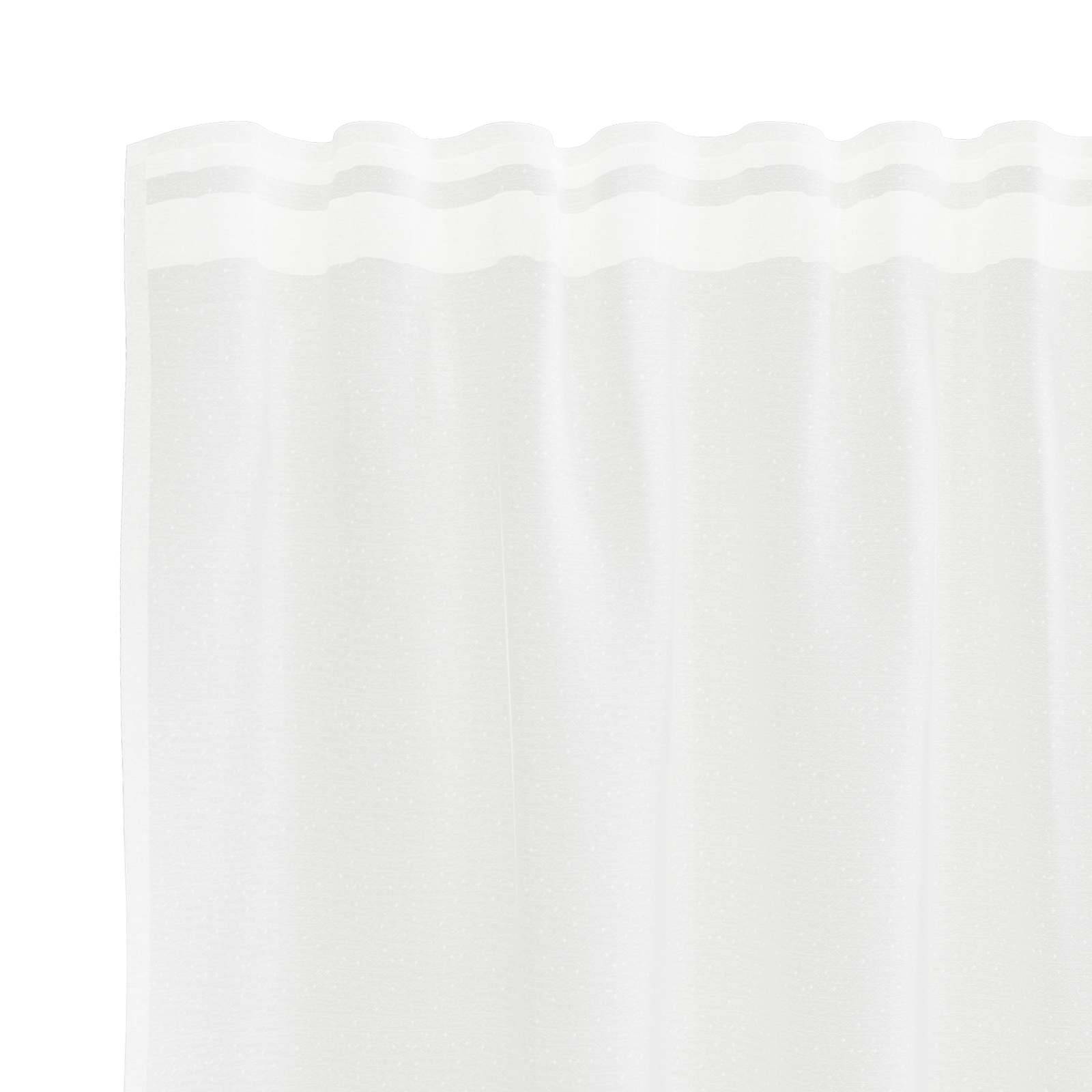 vidaXL Spitzenvorhang mit Vorhängen Floral Weiß 180 x 300 cm Polyester