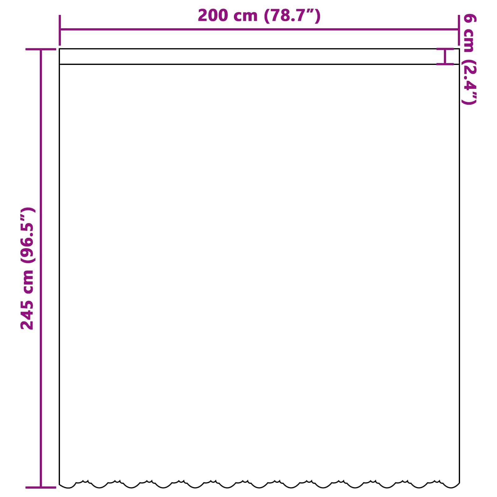 Gardinen Abmessungen: 200 cm (78,7