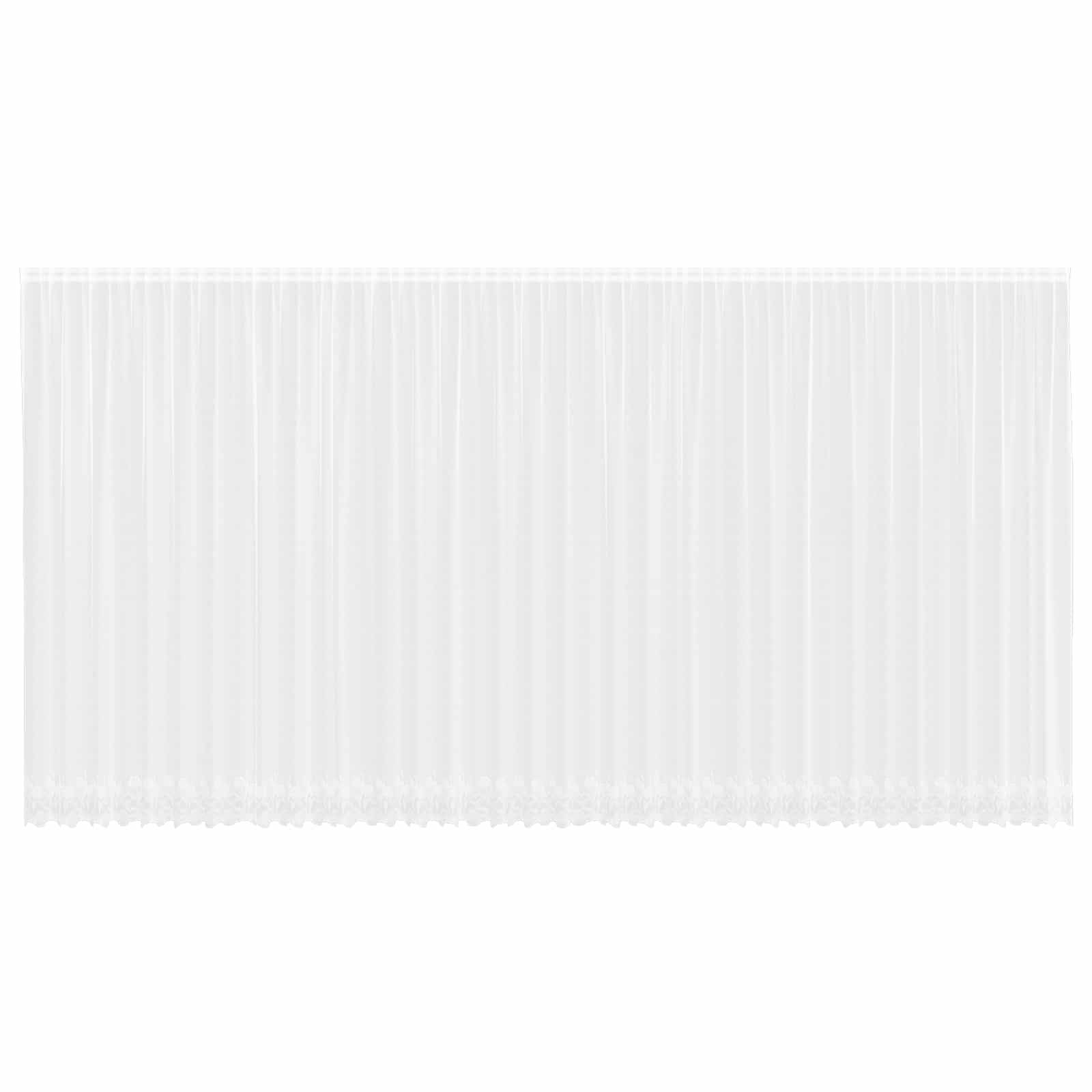 vidaXL Spitzenvorhang mit Vorhängen Floral Weiß 280 x 900 cm Polyester