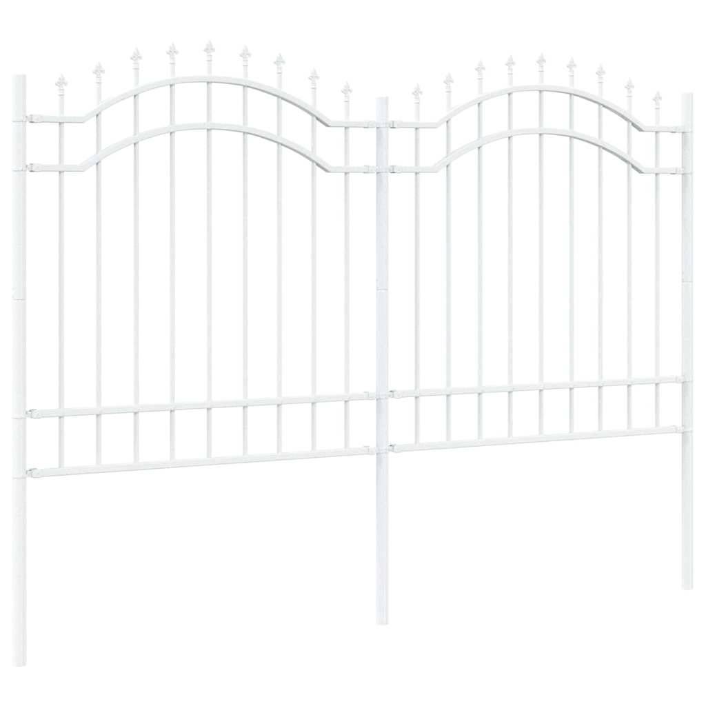 vidaXL Gartenzaun Woerden Weiß 240 x 165 cm Pulverbeschichteter Stahl