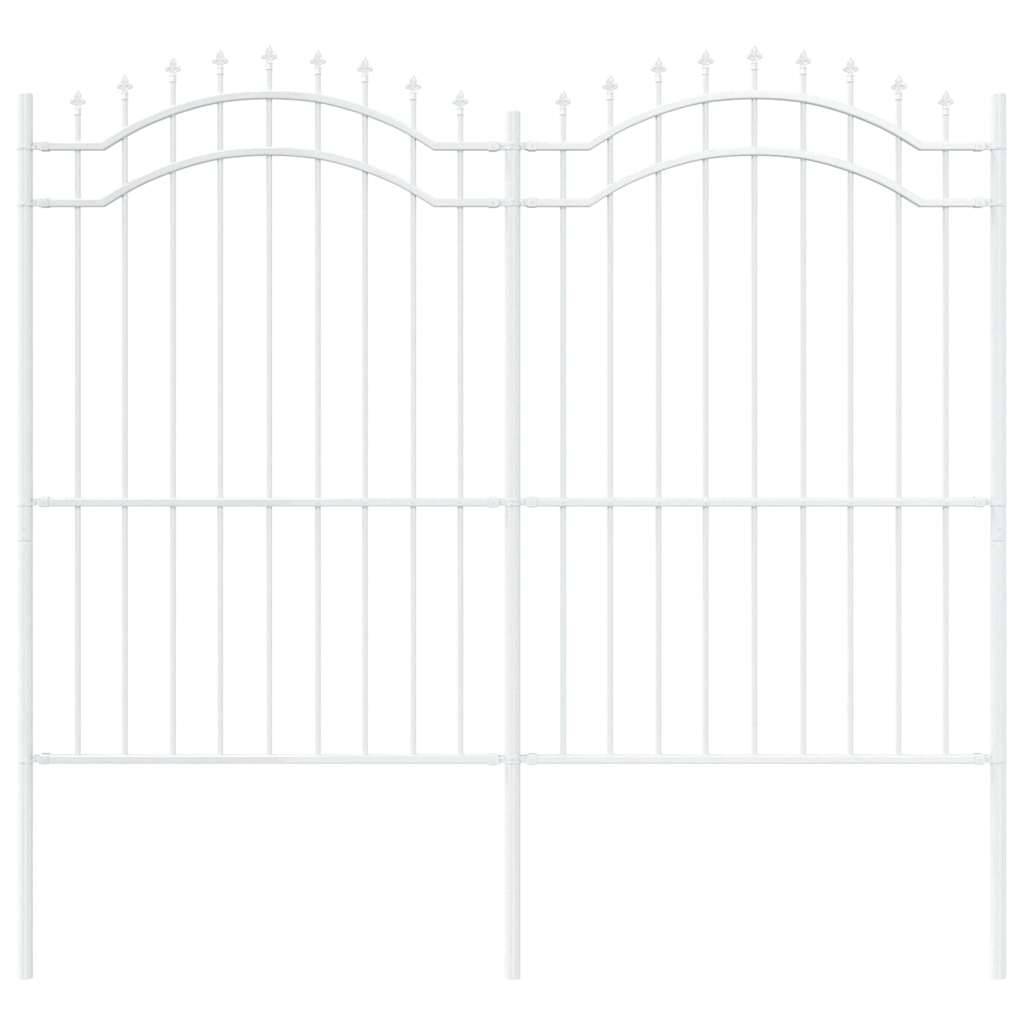 vidaXL Gartenzaun Woerden Weiß 240 x 215 cm Pulverbeschichteter Stahl