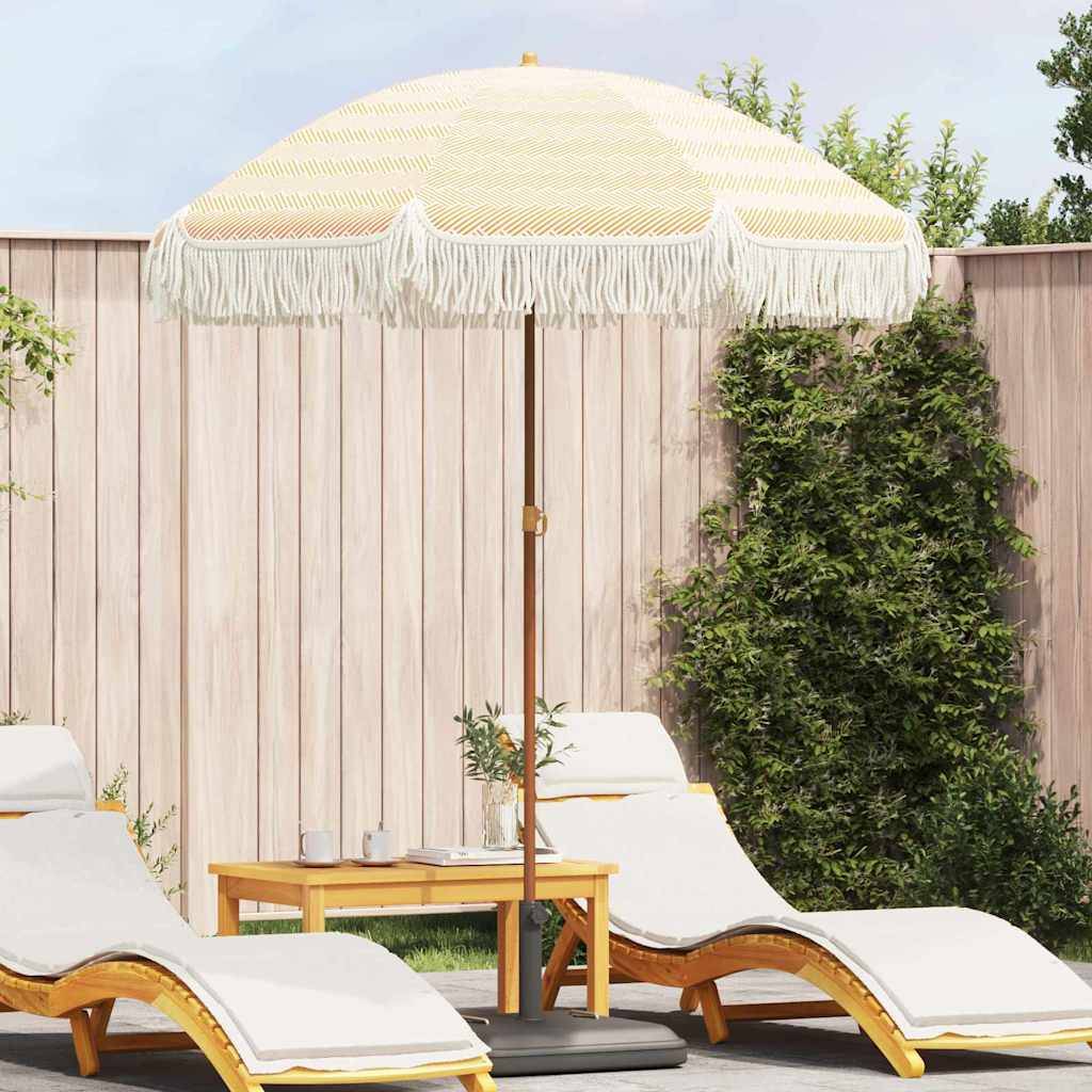 vidaXL Strandparasol 160 x 160 x 196 cm Polyester und Stahl Rund