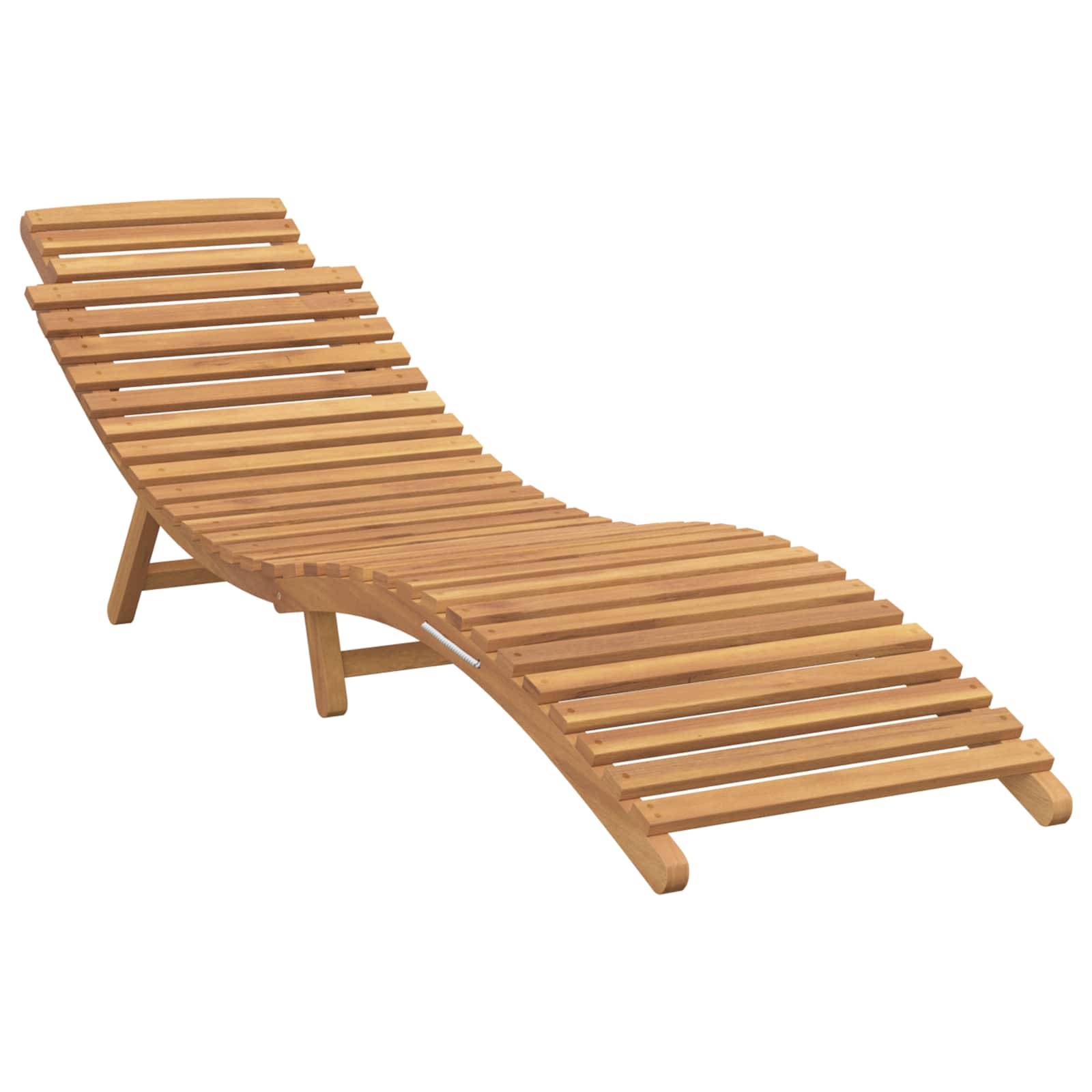 vidaXL Sonnenliege Braun 198 x 55 x 58,5 cm Massivholz Teak