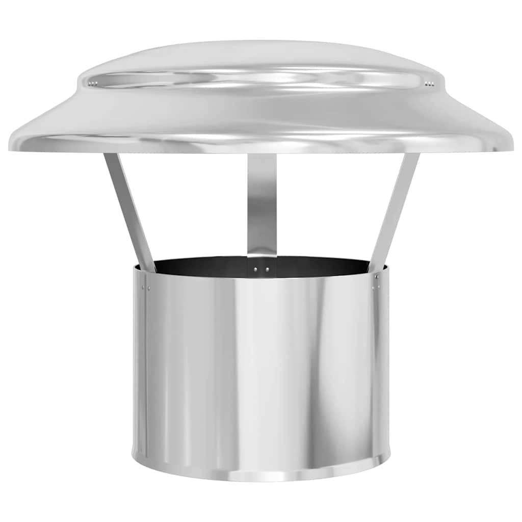 vidaXL Regenabdeckung Schornstein Silber 25 x 25 x 20 cm Edelstahl