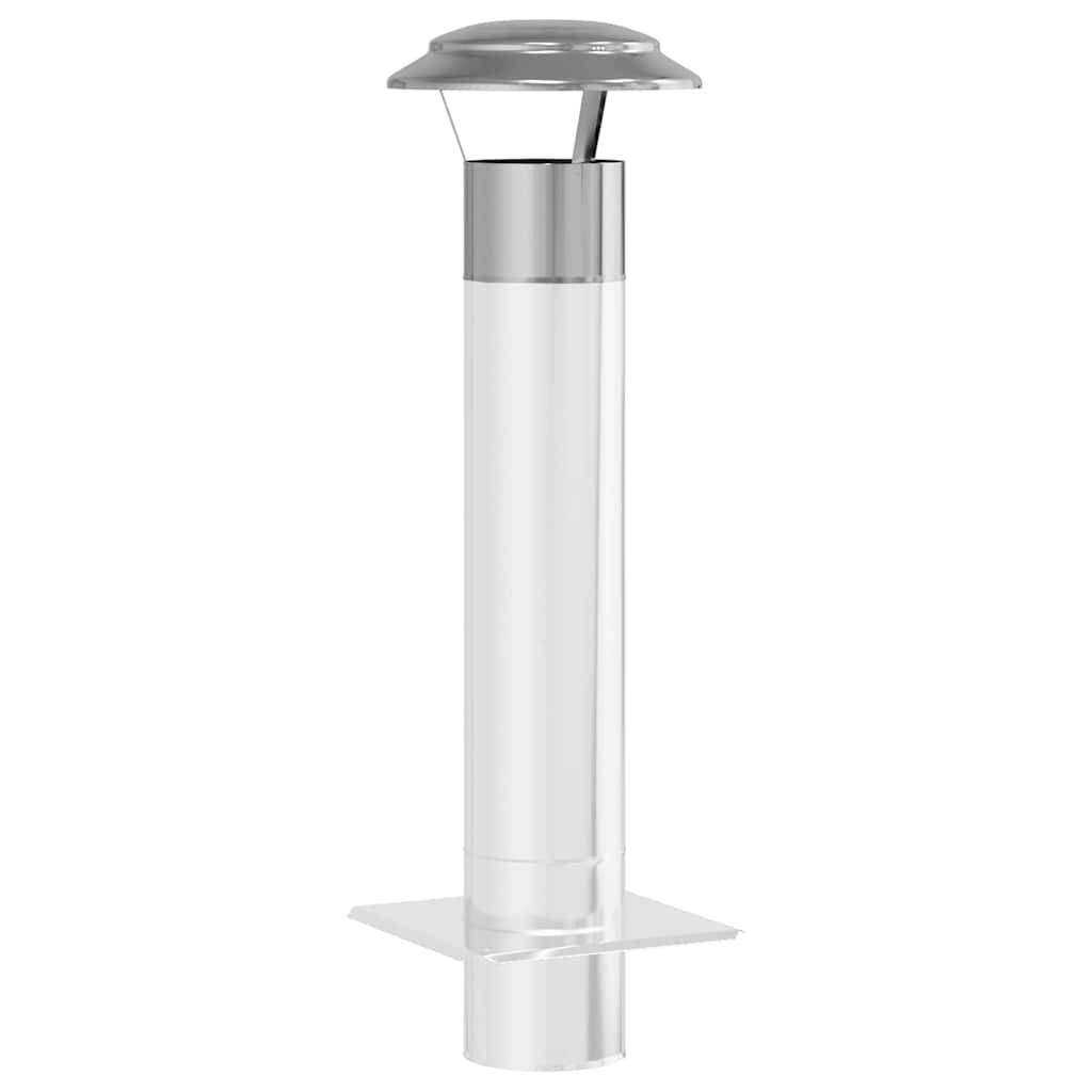 vidaXL Regenabdeckung Schornstein Silber 25 x 25 x 20 cm Edelstahl