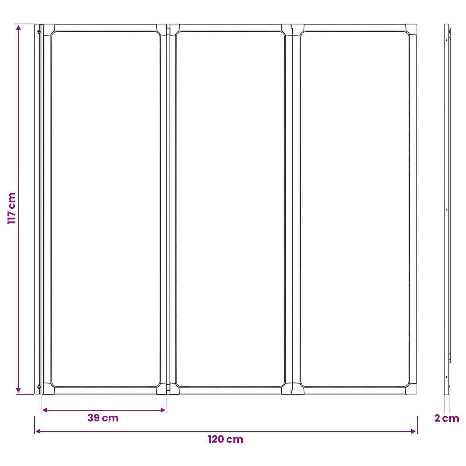 vidaXL Duschwand Schwarz 120 x 2 x 117 cm Aluminium und PP