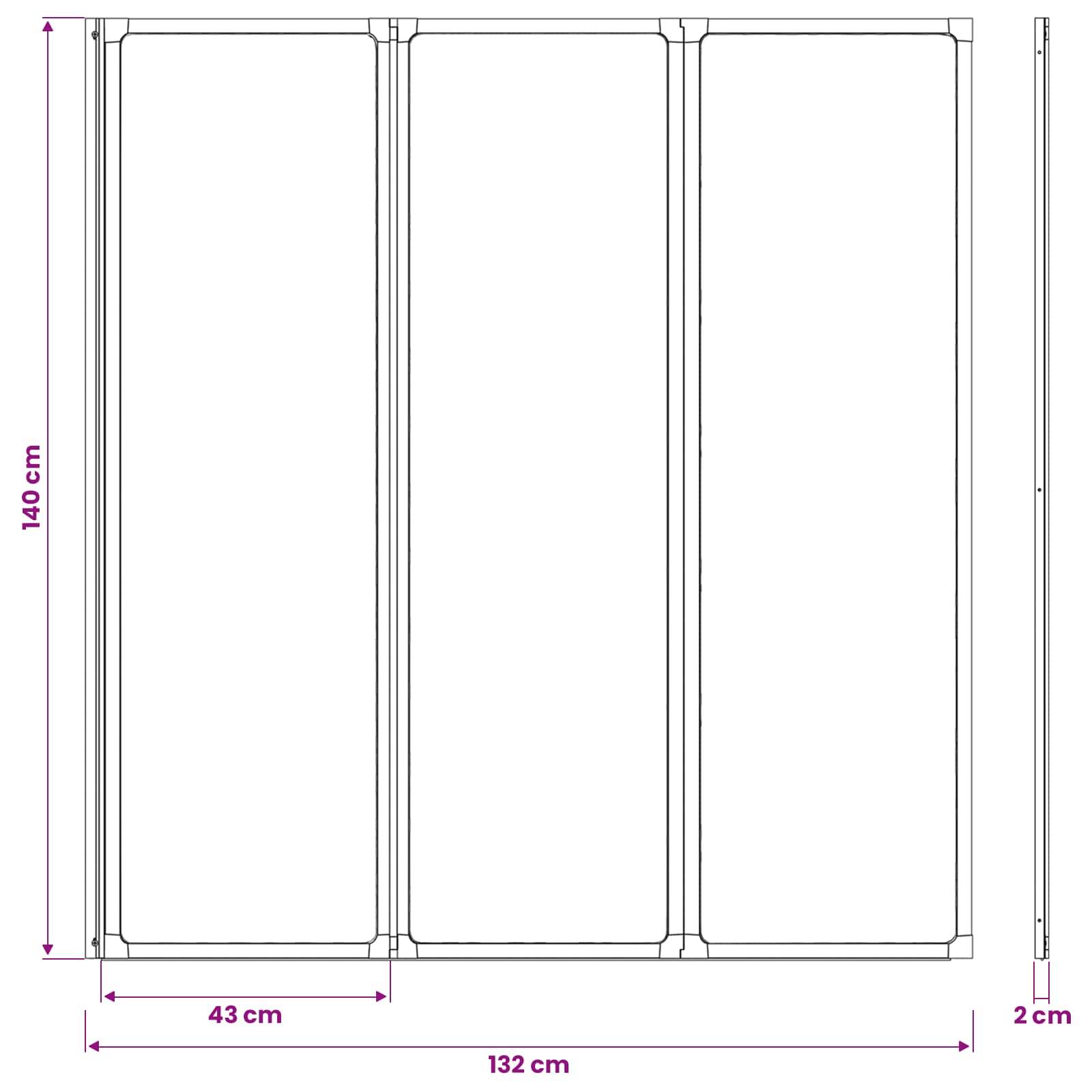 vidaXL Duschwand Schwarz 132 x 2 x 140 cm Aluminium und PP
