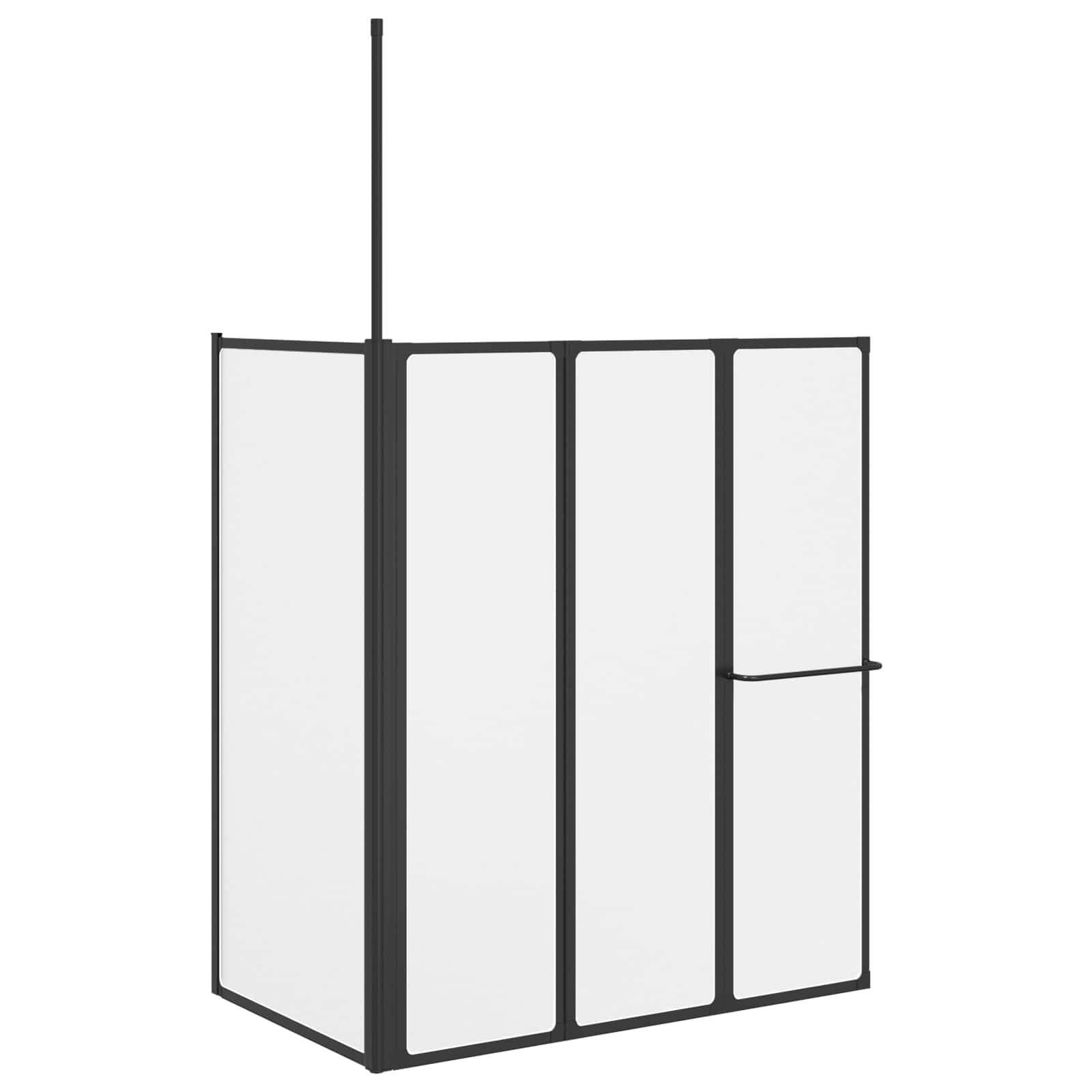 vidaXL Duschwand Weiß 120 x 70 x 137 cm Aluminium