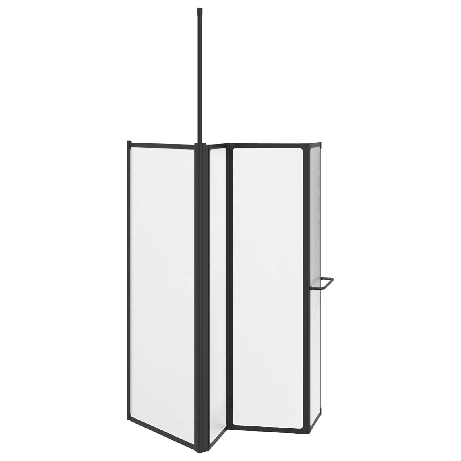 vidaXL Duschwand Weiß 120 x 70 x 137 cm Aluminium
